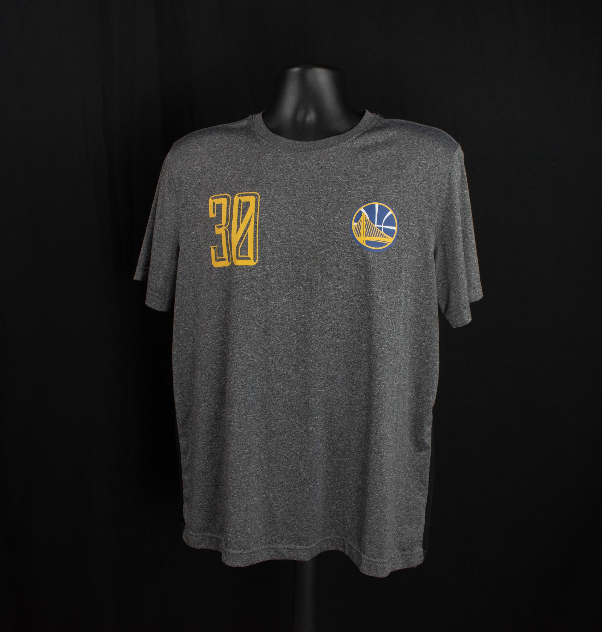 Golden State Basketball Shirt Large NBA 30 Steph Curry Lightweight Shirt Gray
