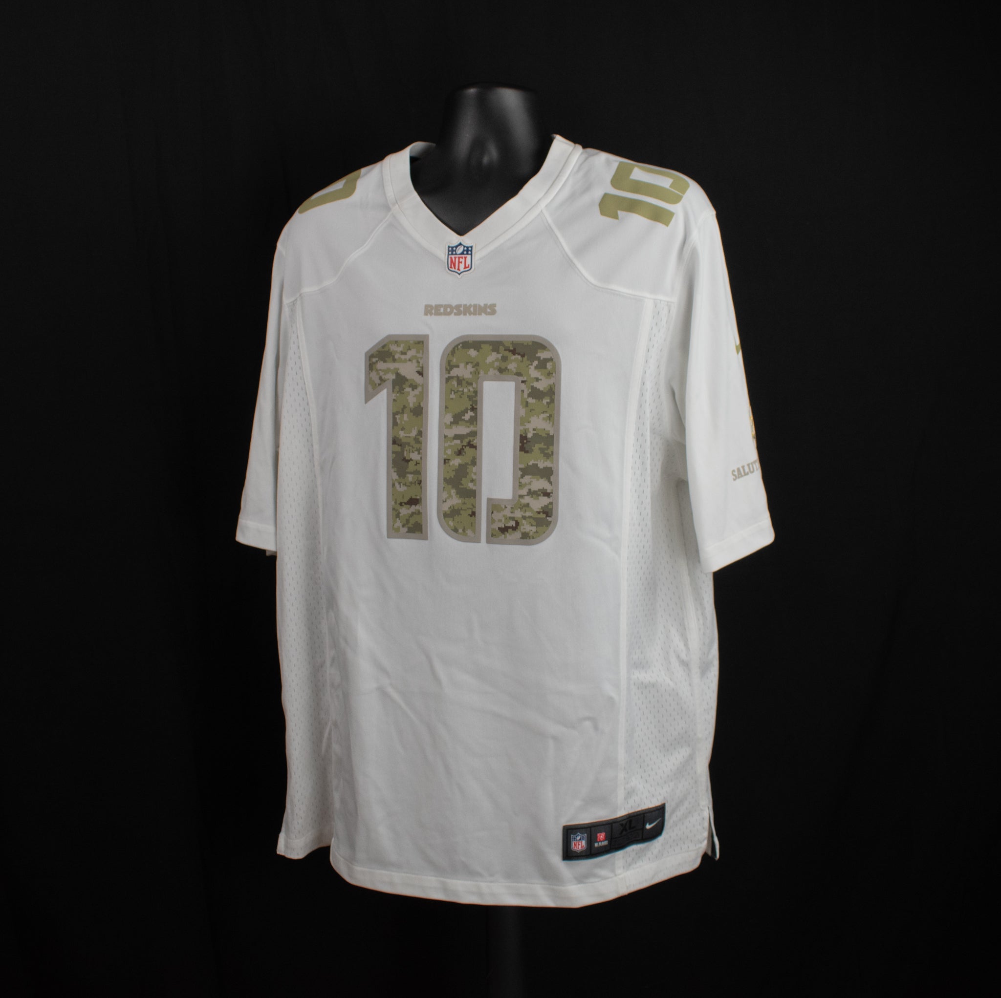 Washington NFL Football Jersey XL Nike on Field 10 Griffin III Military Service White