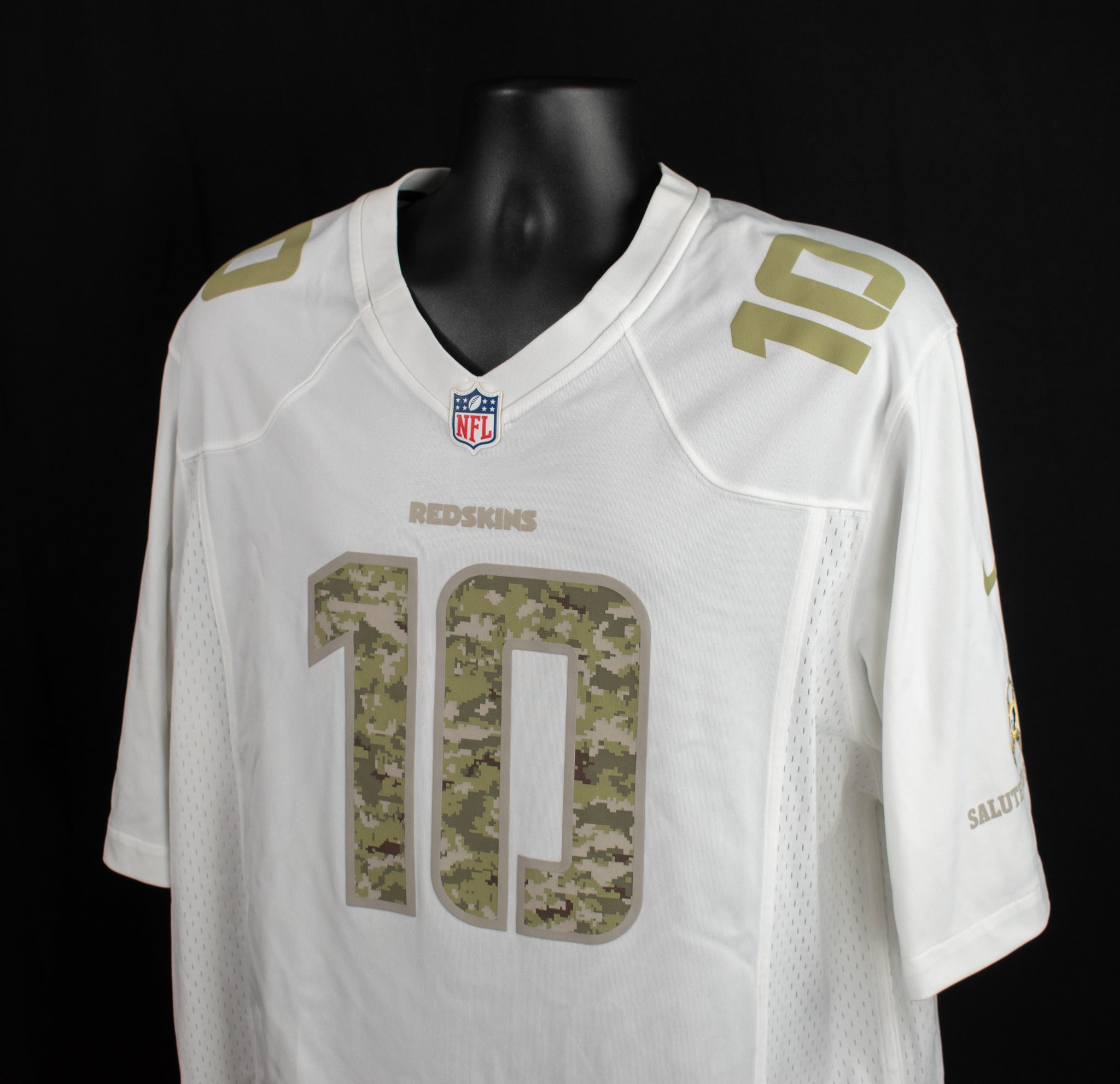 Washington NFL Football Jersey XL Nike on Field 10 Griffin III Military Service White