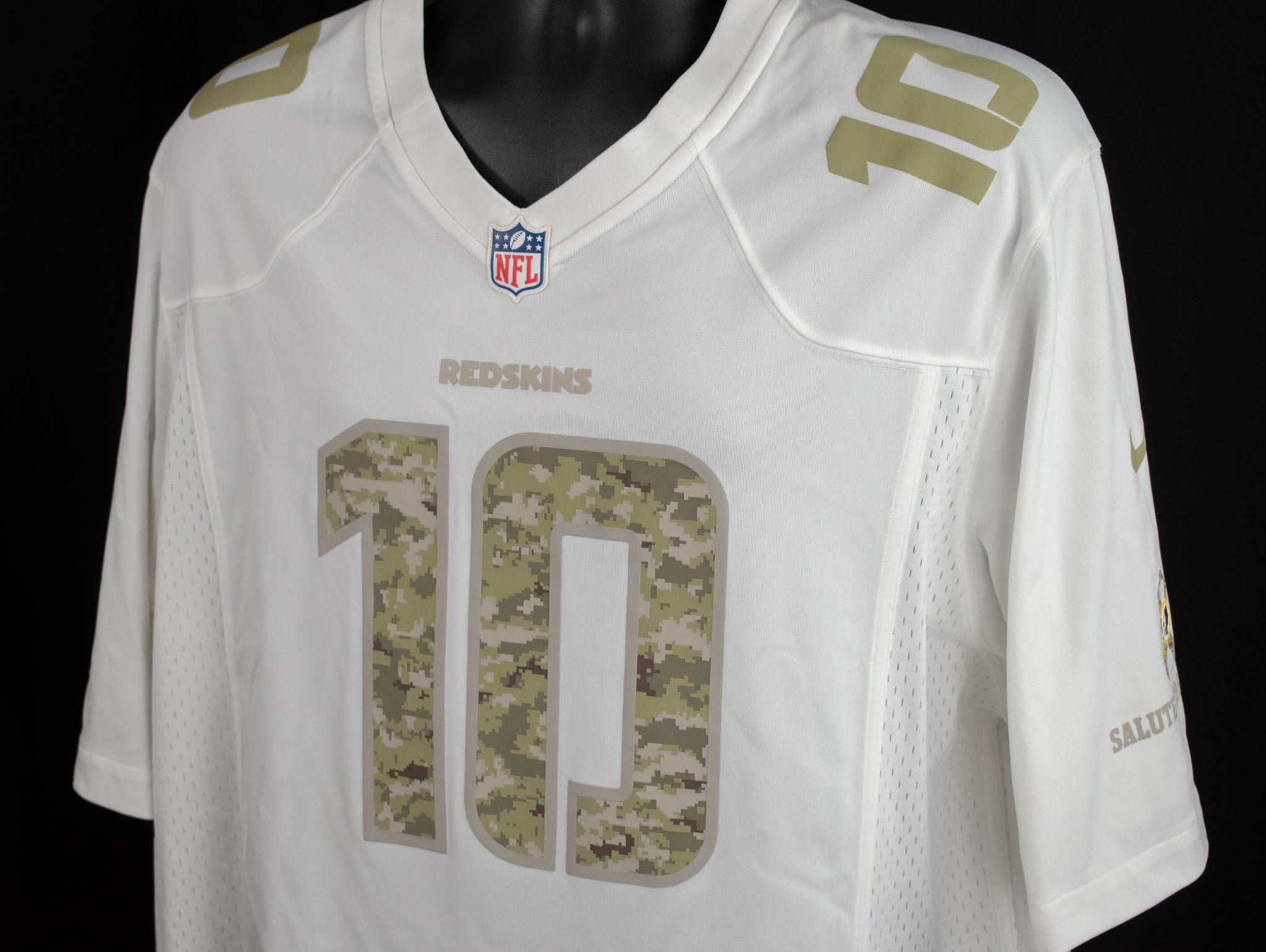 Washington NFL Football Jersey XL Nike on Field 10 Griffin III Military Service White