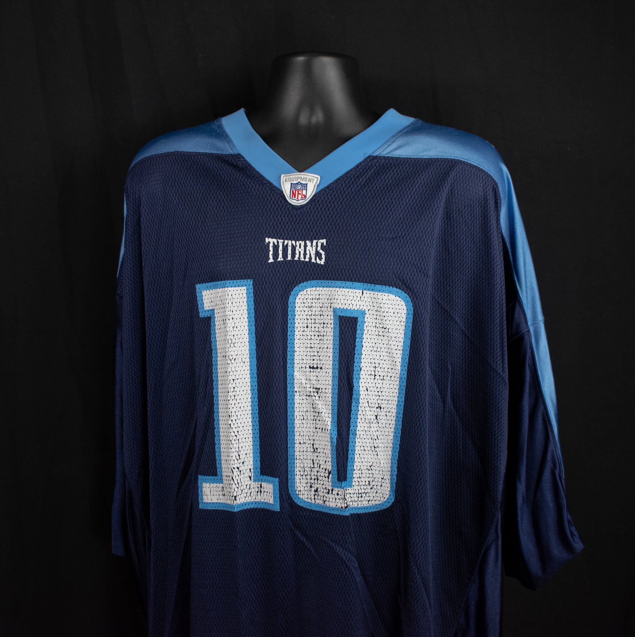 Tennessee Titans 5XL Jersey 10 Vince Young Jersey Authentic Reebok Blue NFL Football