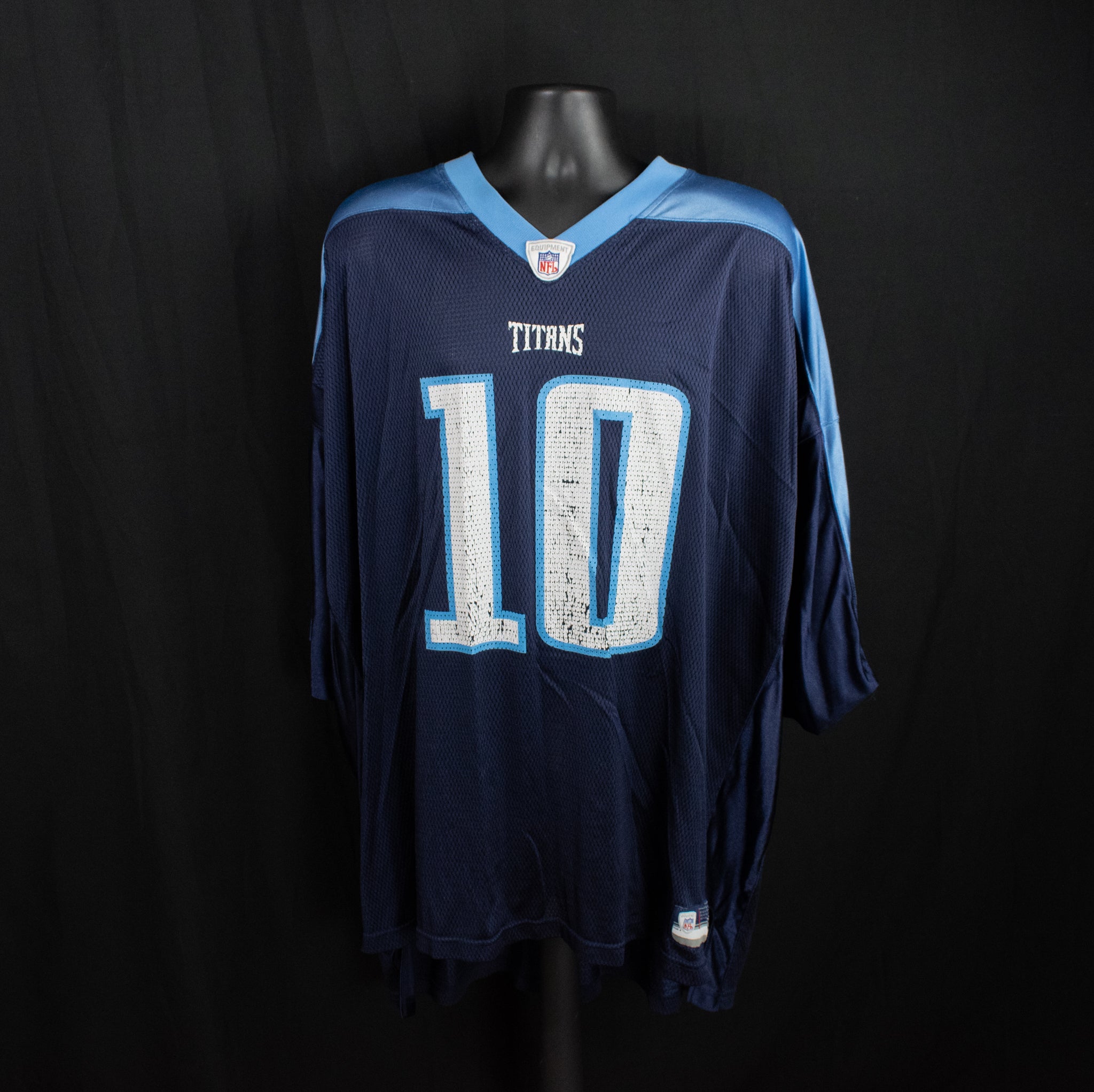 Tennessee Titans 5XL Jersey 10 Vince Young Jersey Authentic Reebok Blue NFL Football