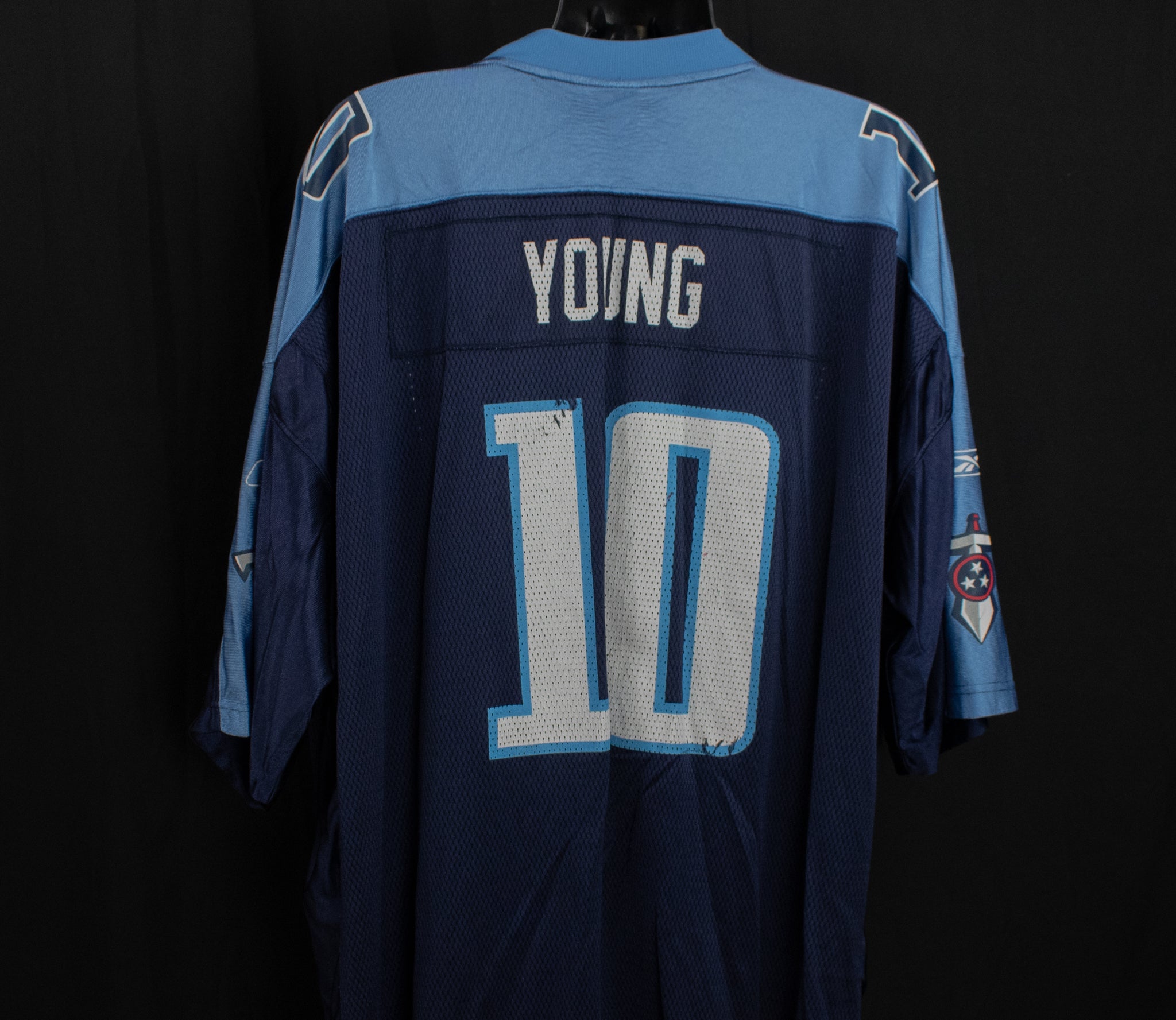 Tennessee Titans 5XL Jersey 10 Vince Young Jersey Authentic Reebok Blue NFL Football