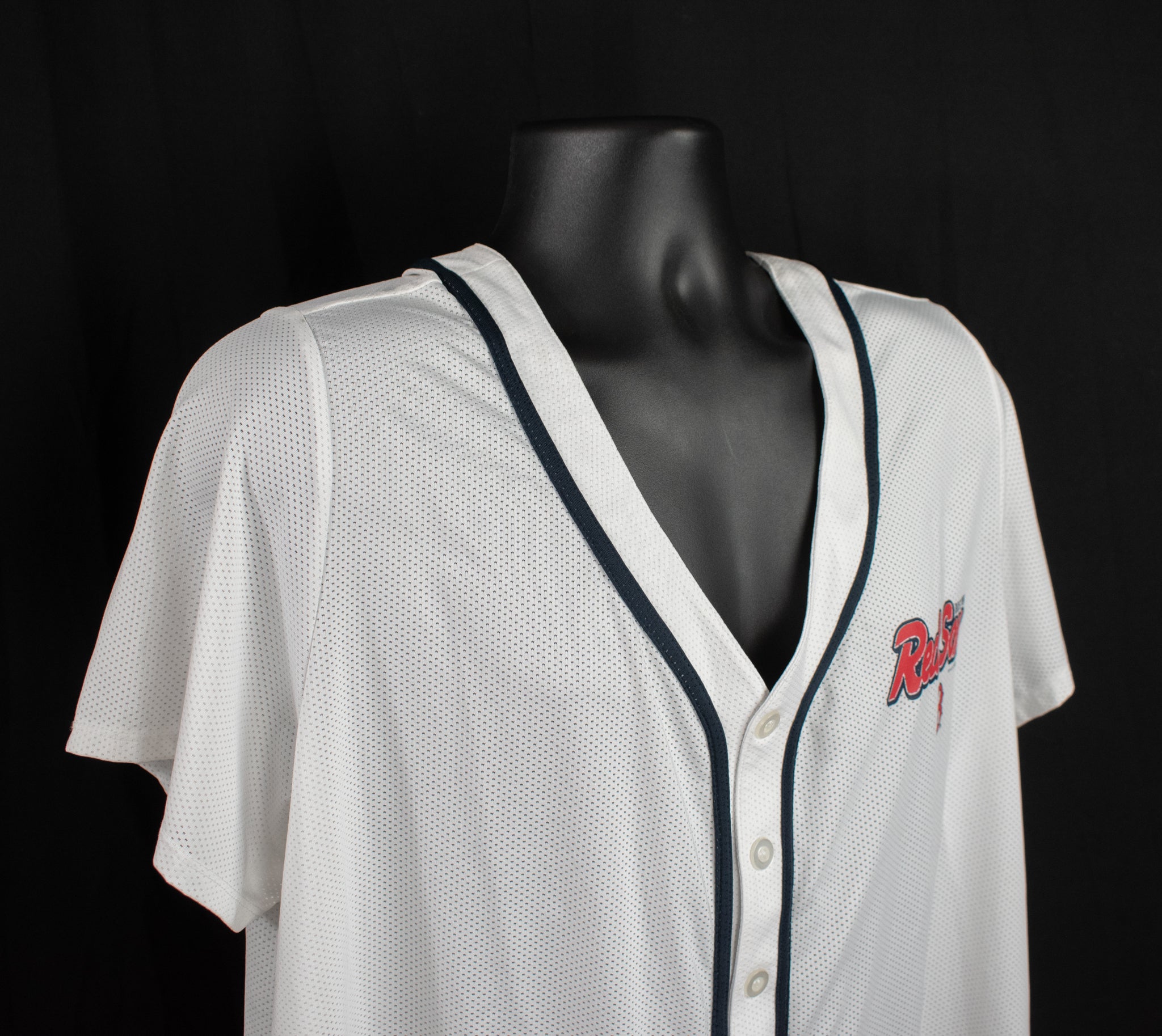 Boston Red Sox MLB Baseball White Jersey Button Up Shirt Top XXL Womens