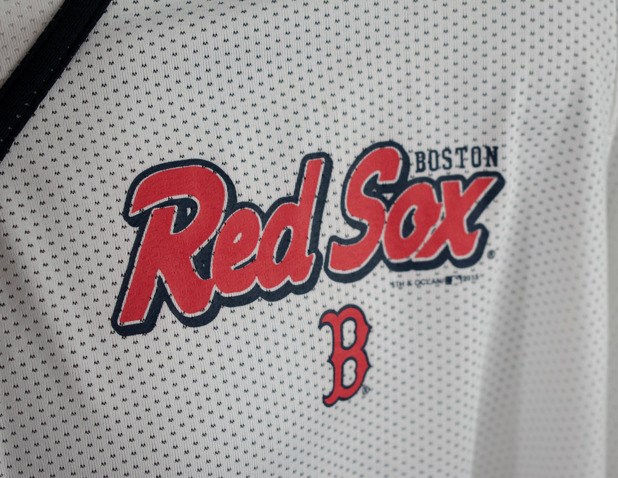 Boston Red Sox MLB Baseball White Jersey Button Up Shirt Top XXL Womens