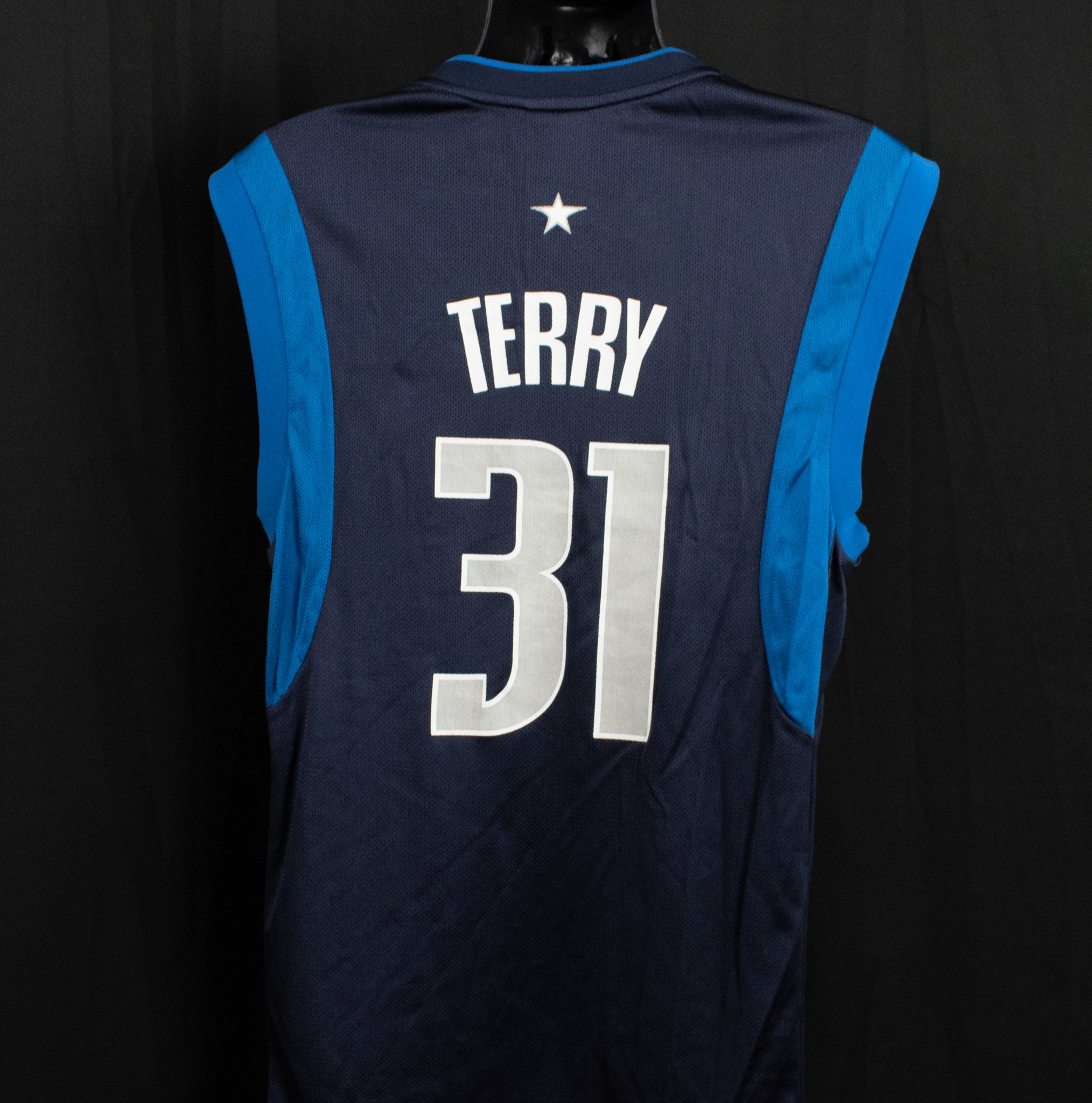 Dallas Mavericks NBA Jersey Medium Adidas Jason Terry 31 Authentic Adult Jersey Blue