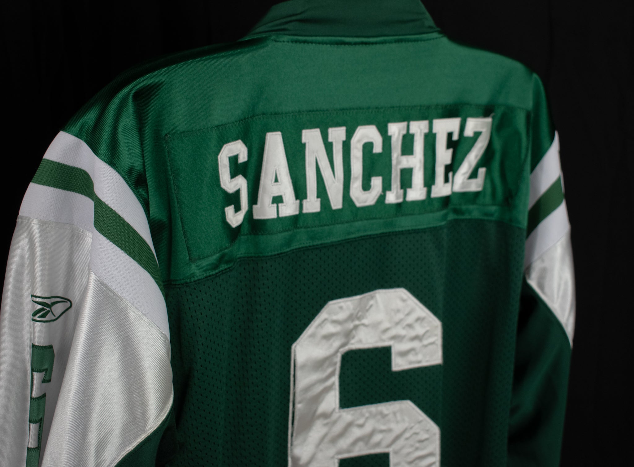New York Jets On Field Jersey 6 Authentic NFL Jersey Mark Sanchez Used Size 56 Reebok