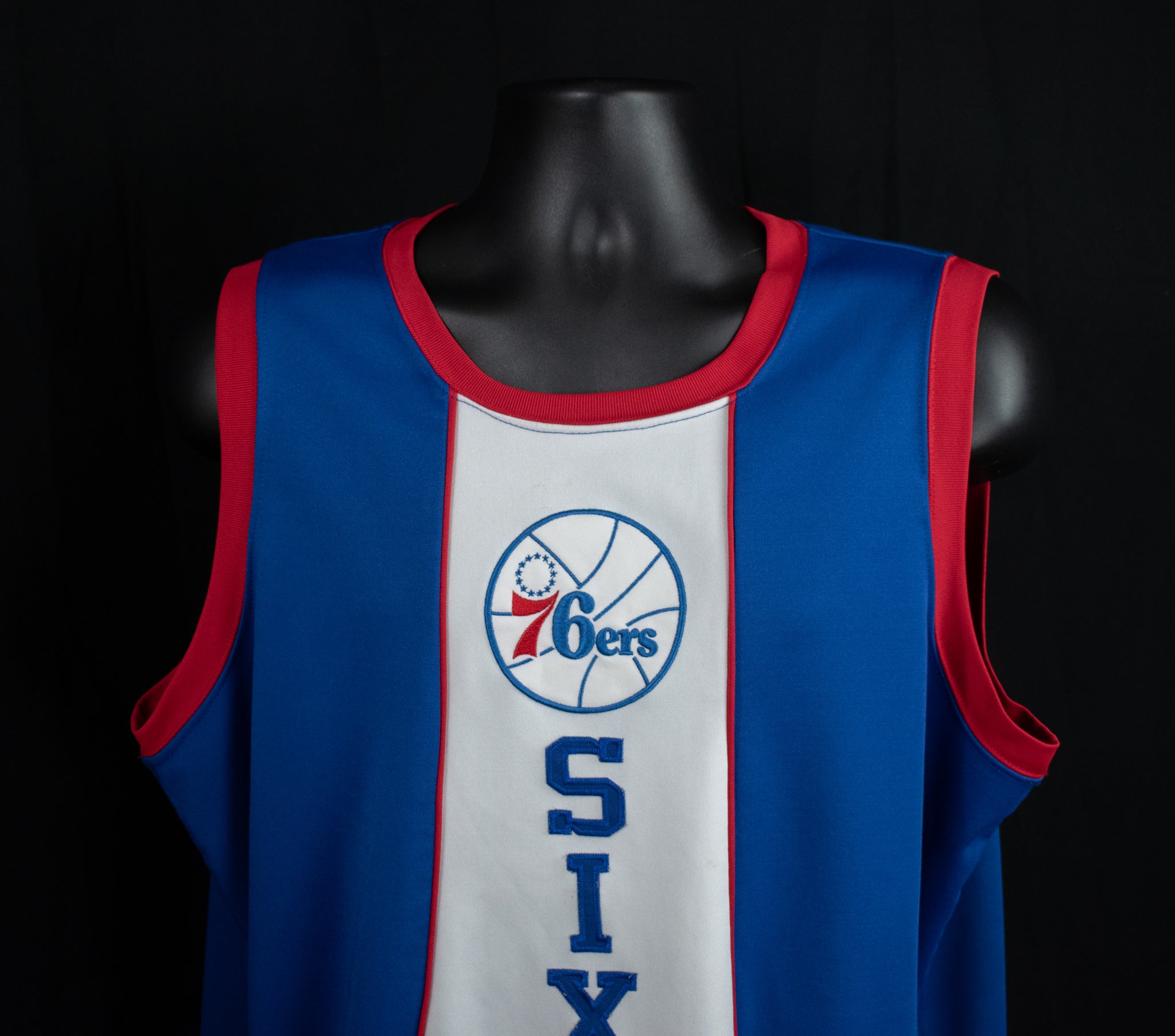 Hardwood Classics 76ers NBA Jersey XL Basketball HWC Near Mint Blue Red