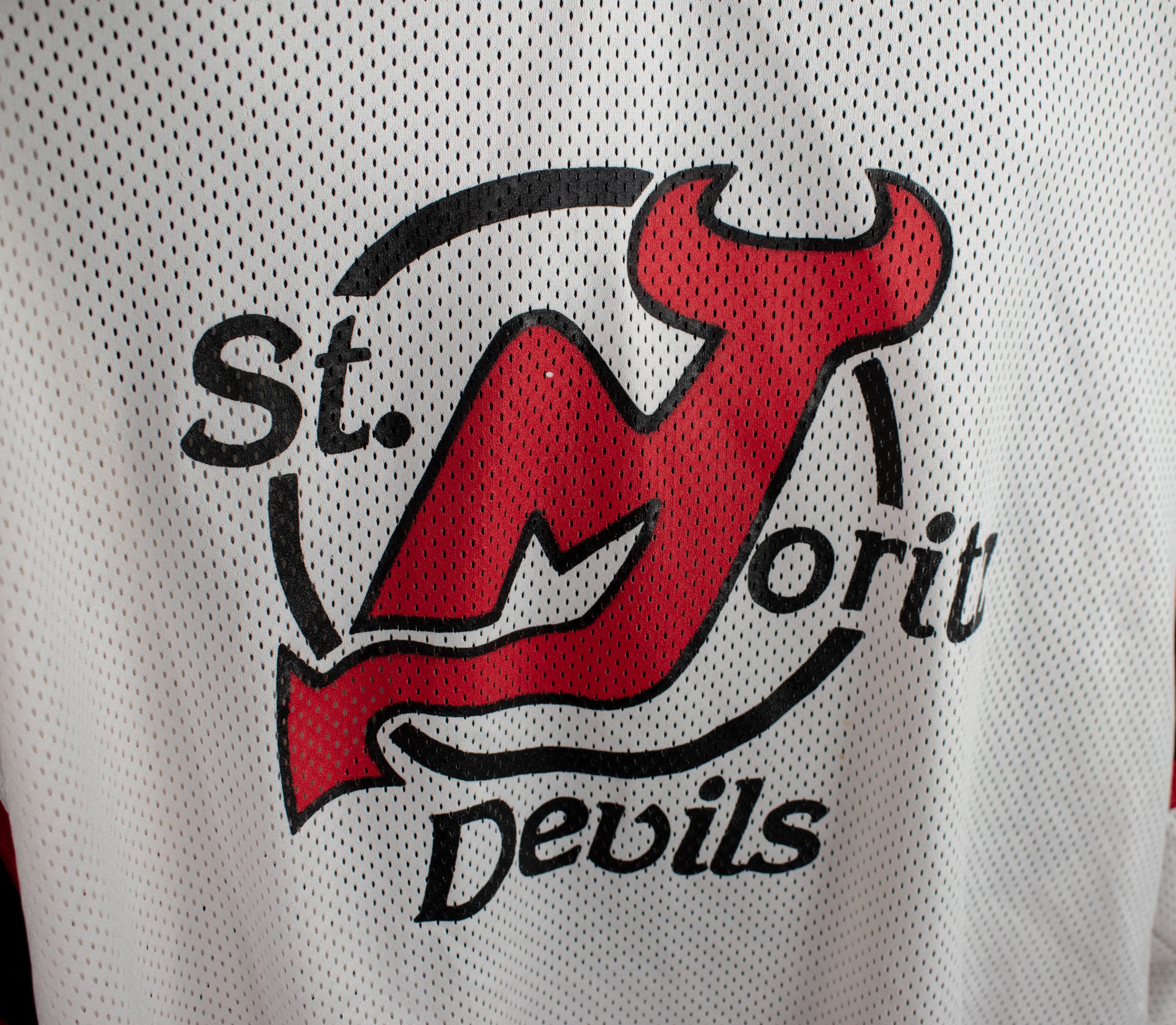 Saint Ortiz Devils Hockey Jersey Large 9 White Red Black Used Adult Mens Vintage Hockey