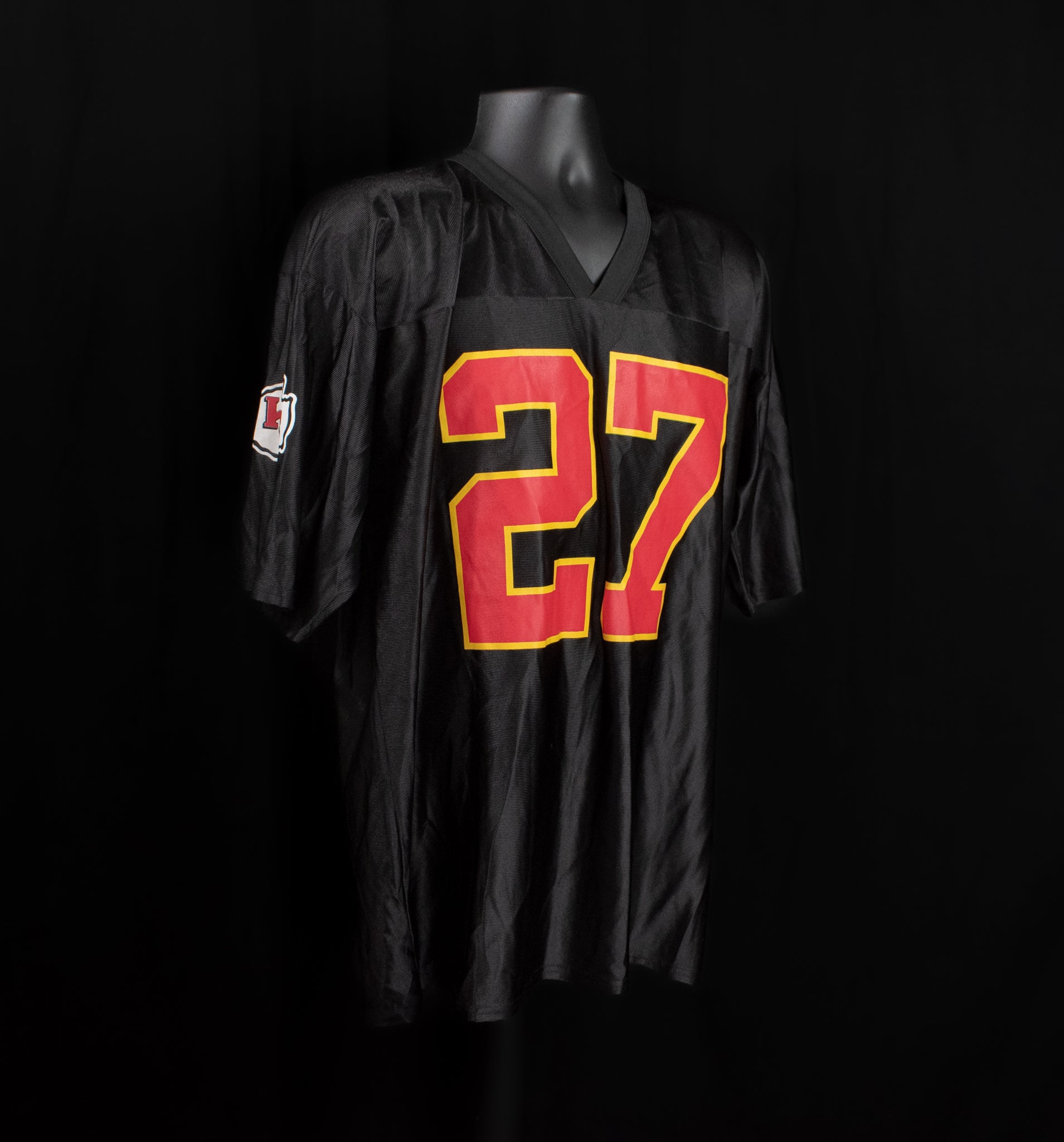 Kansas City Chiefs Football Jersey Black Large L Johnson 27 Authentic Jersey NFL