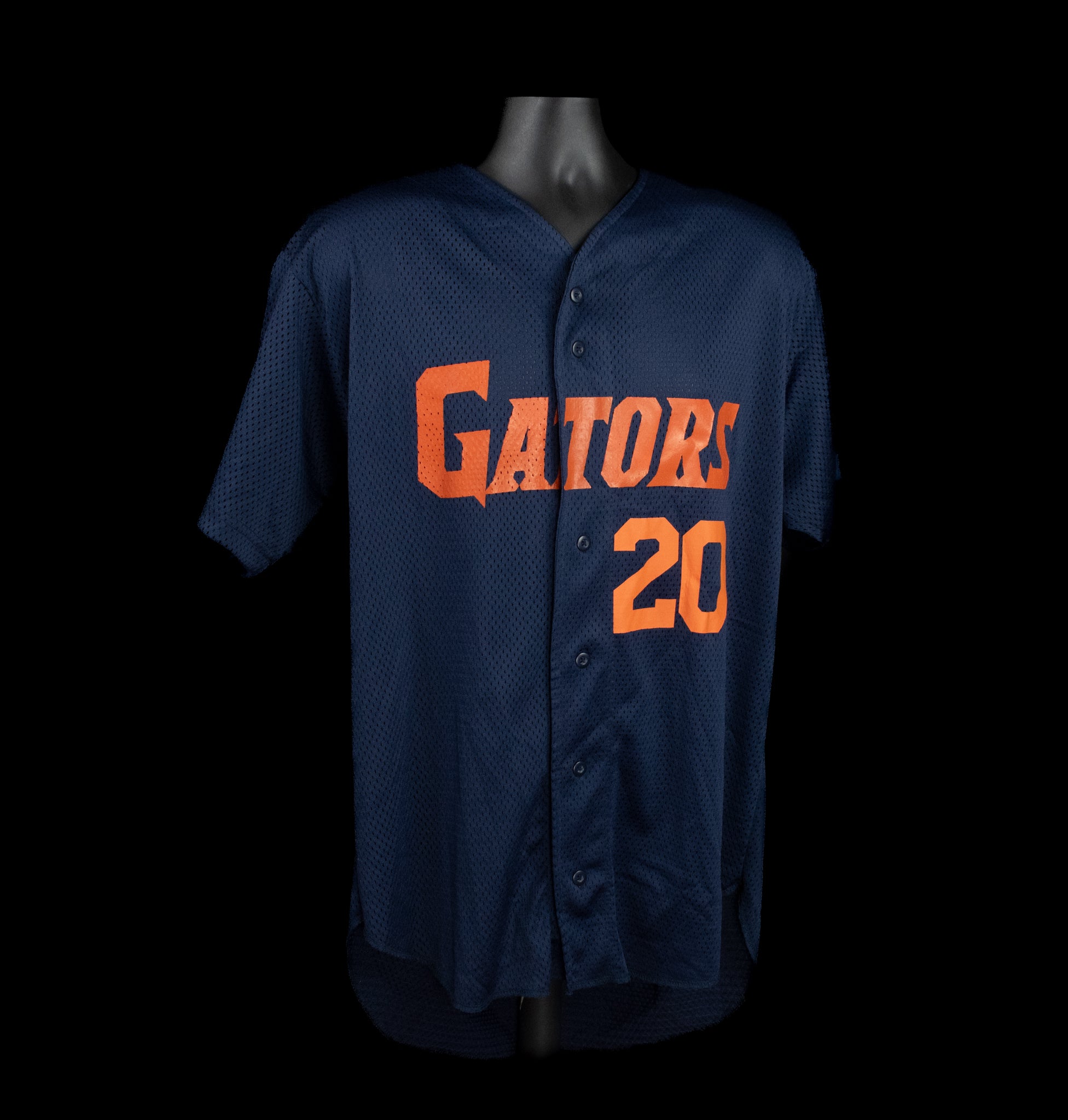 Gators 20 X-Large Blue Button Up Jersey Shirt Used