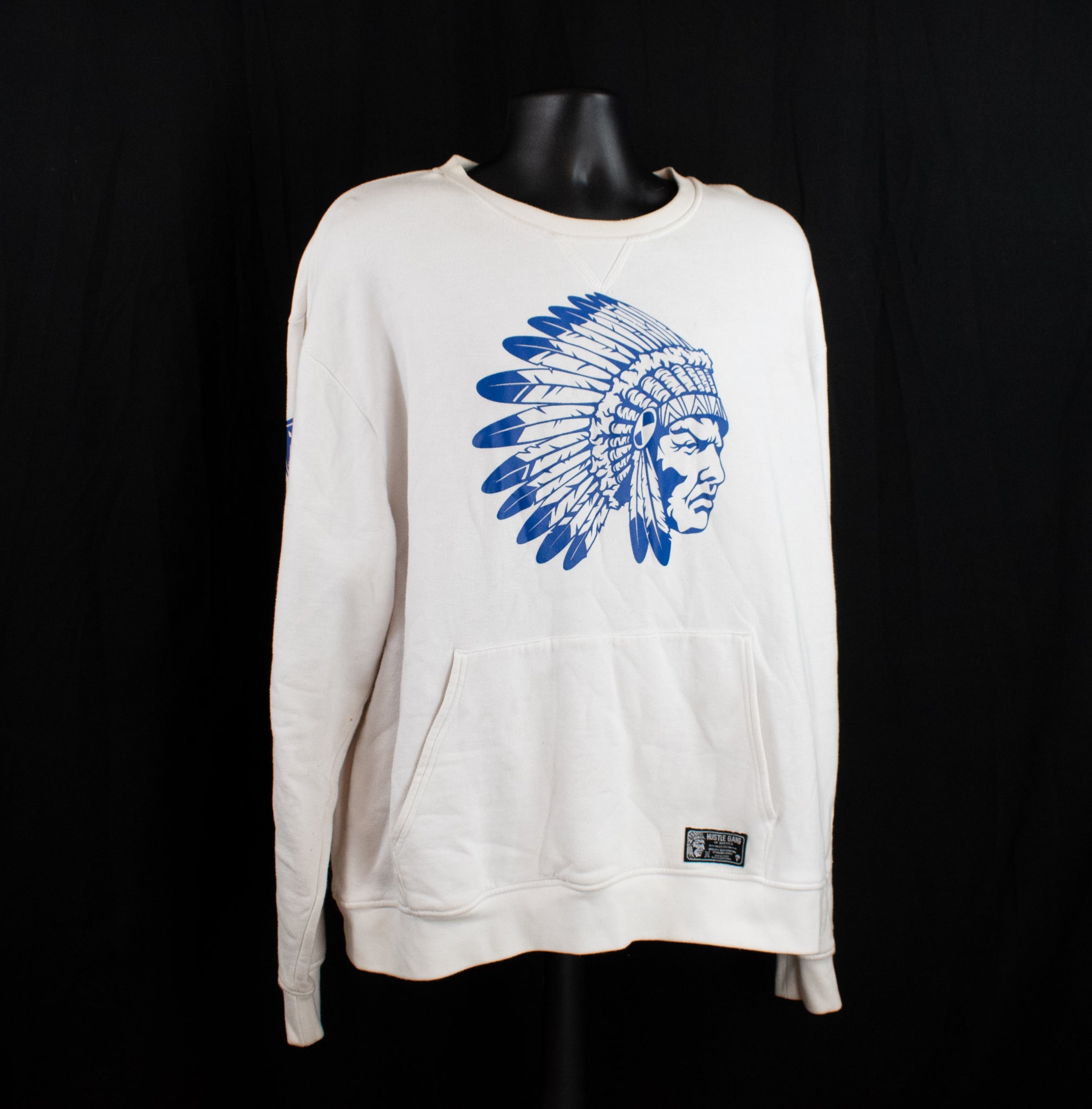 Hustle Gang Sweatshirt 3XL Adult Mens White Pullover Trap Uniform Authentic Used