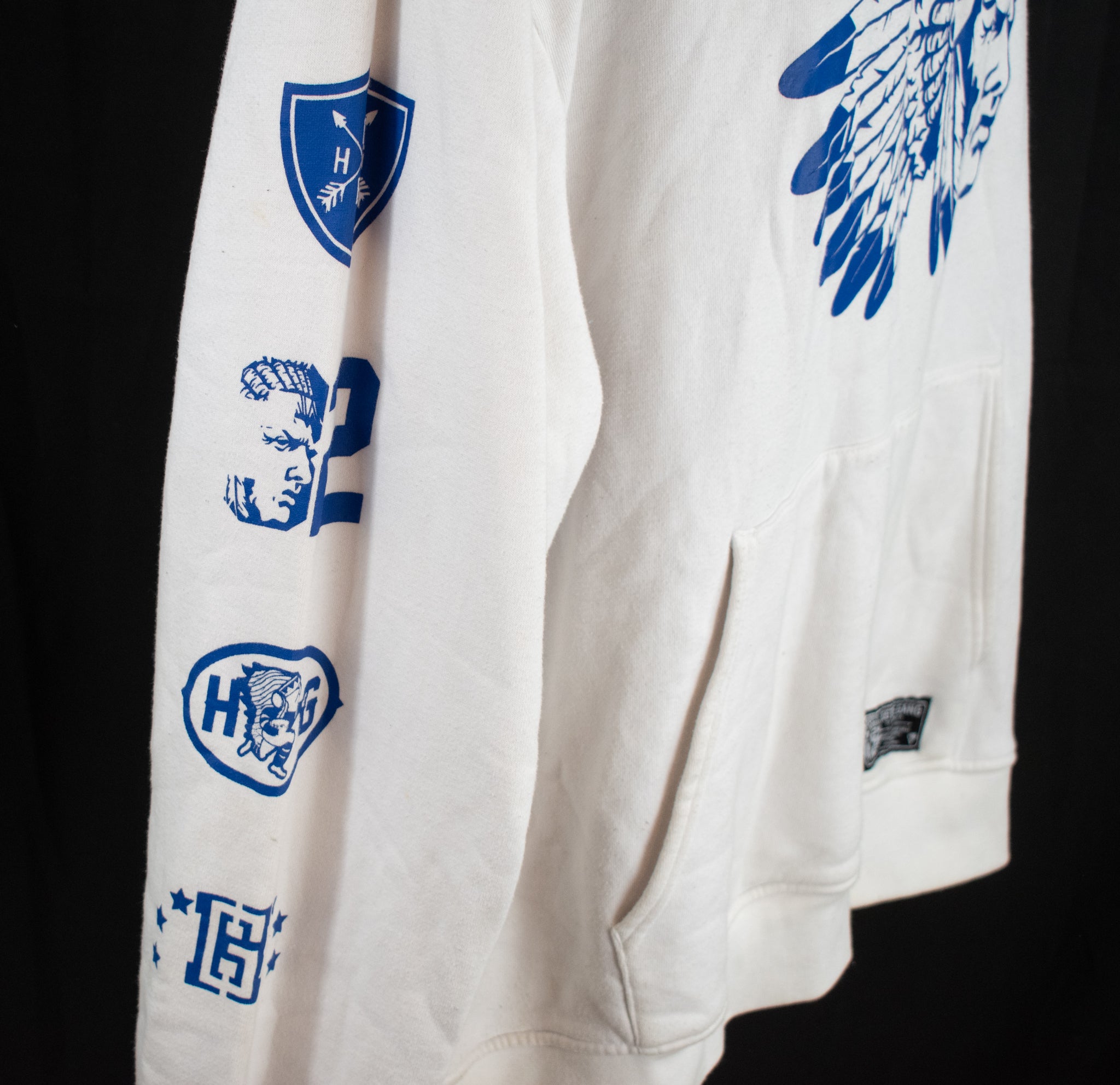 Hustle Gang Sweatshirt 3XL Adult Mens White Pullover Trap Uniform Authentic Used