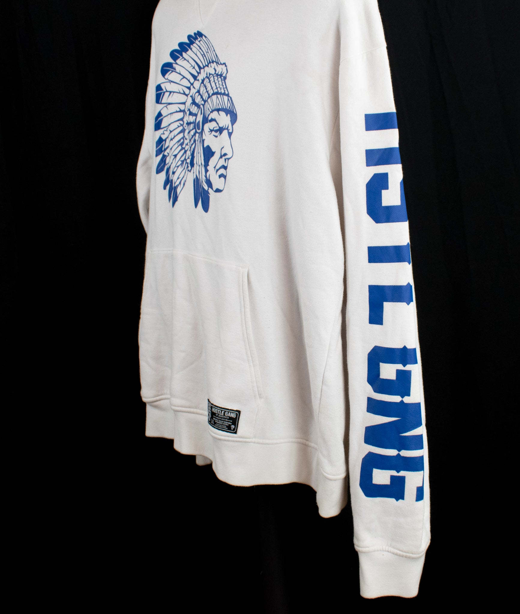 Hustle Gang Sweatshirt 3XL Adult Mens White Pullover Trap Uniform Authentic Used
