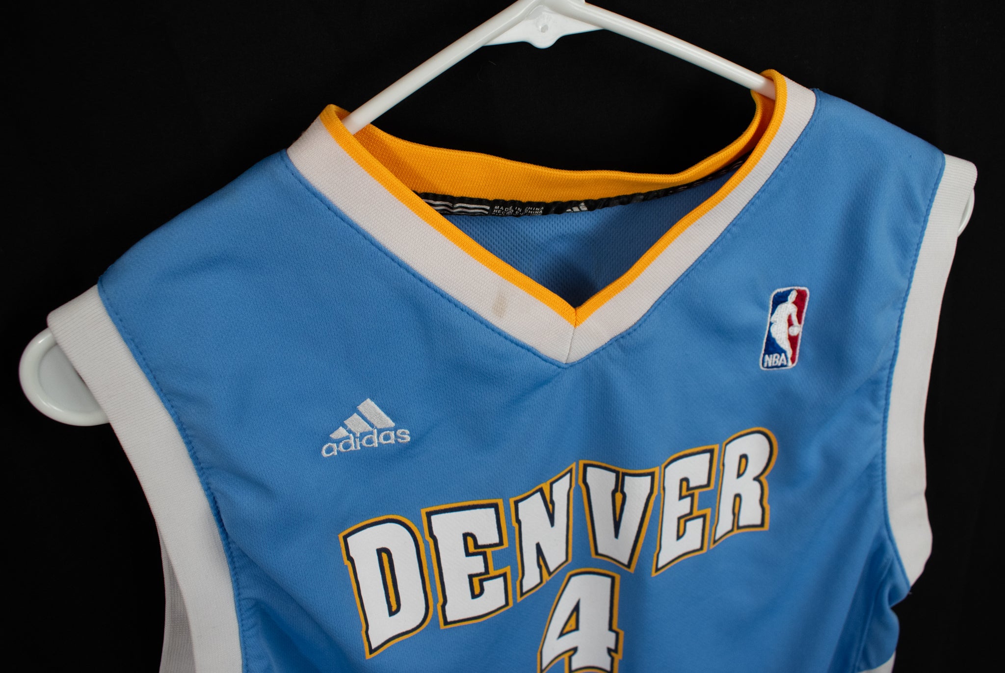 Denver Nuggets Blue Adidas Jersey Large Kids Youth NBA #4 MARTIN