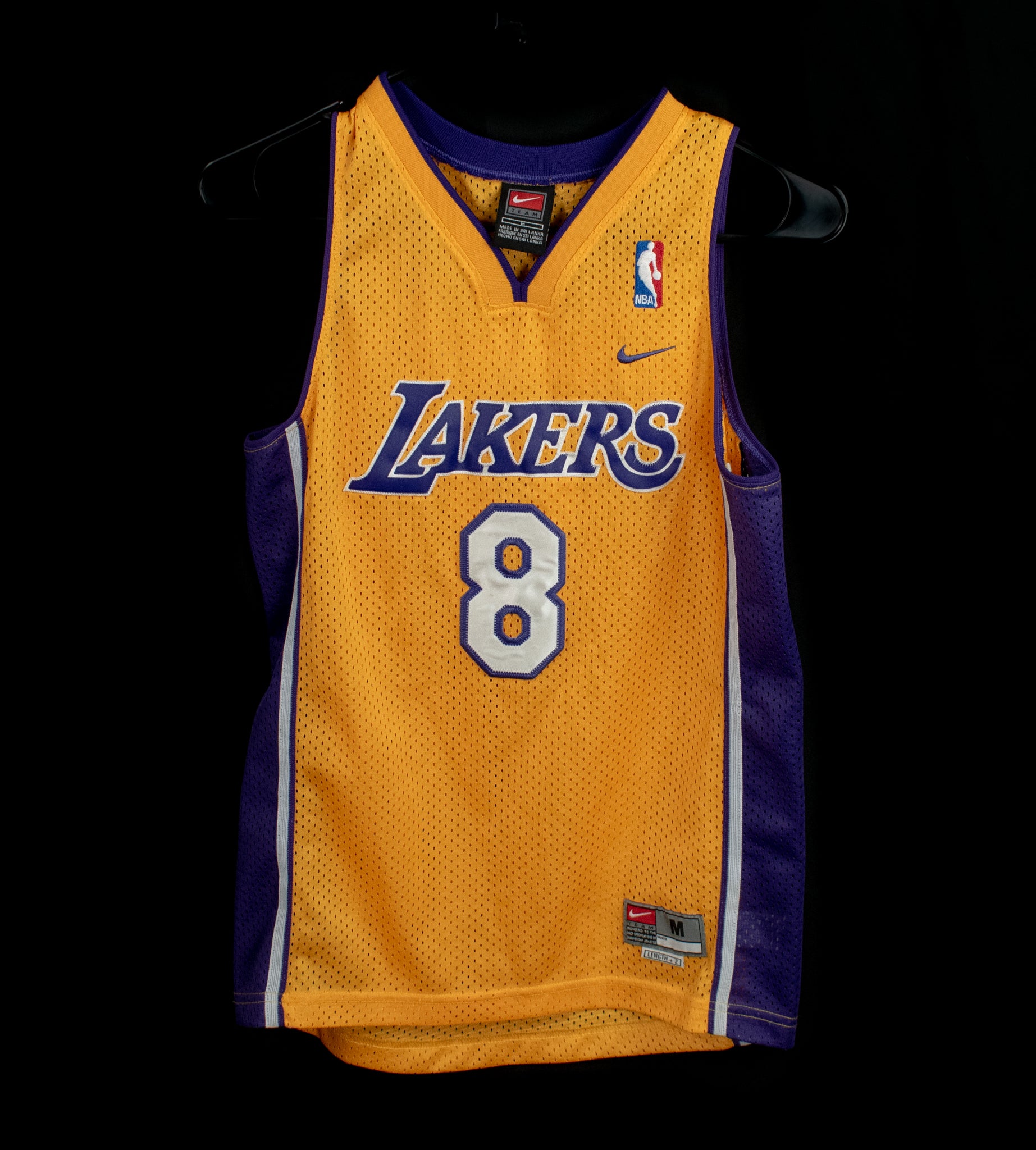 Kobe Bryant LA Lakers Jersey Nike NBA Basketball Medium Kids Youth #8 Yellow