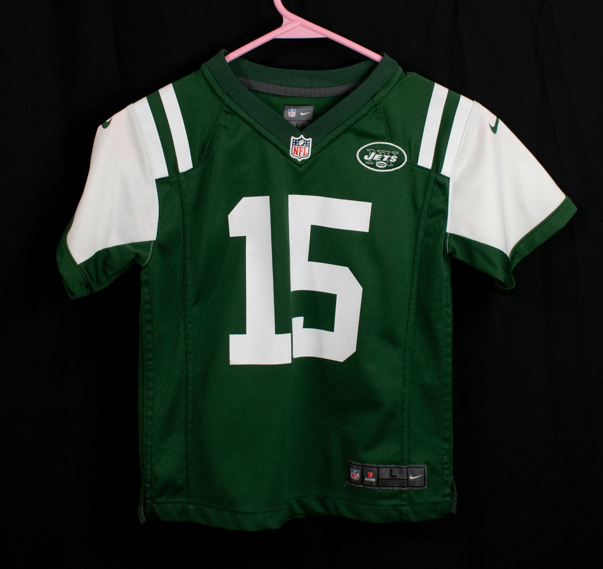 New York Jets Large Nike On Field Jersey 15 Tebow Authentic NFL Green Youth / Kids