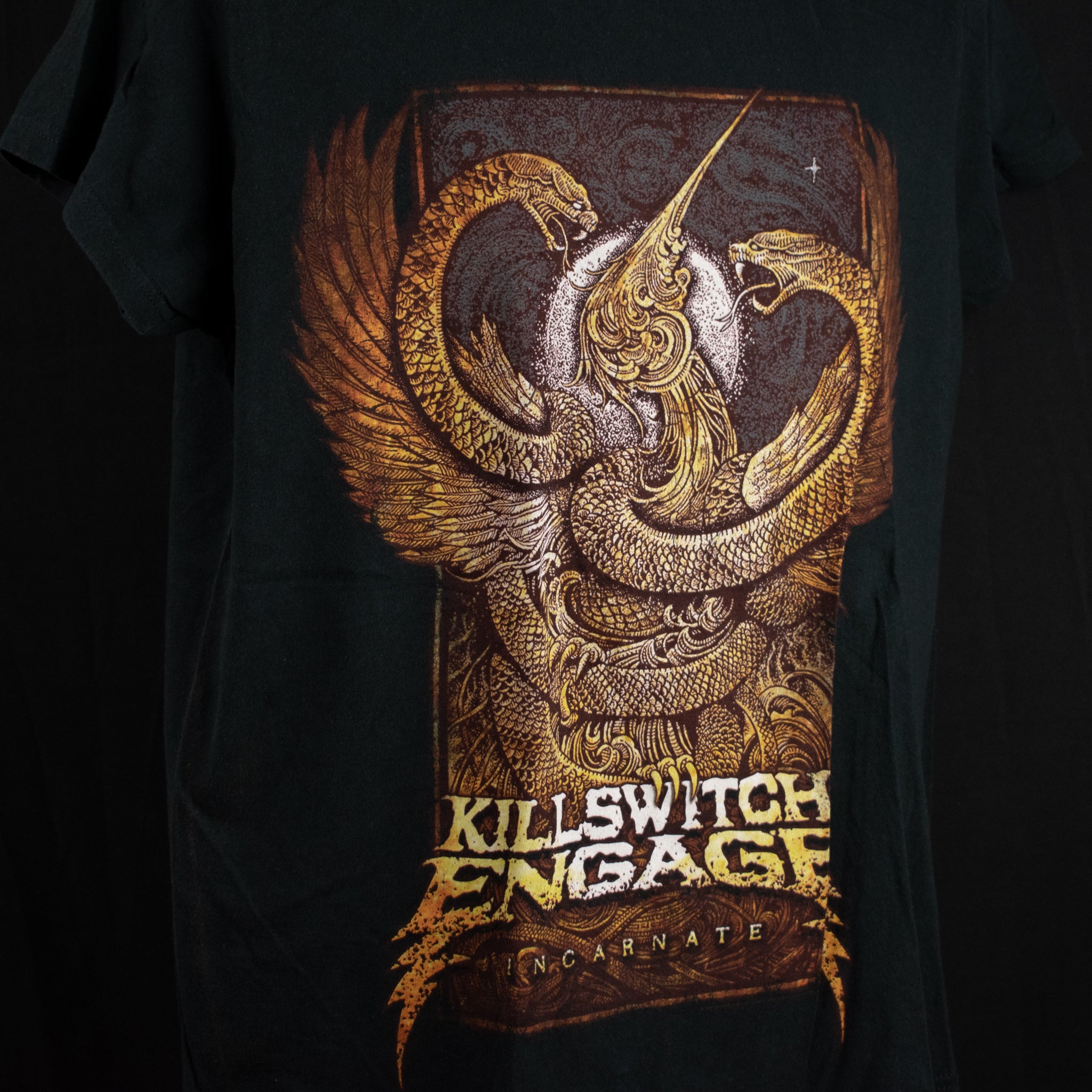 Kill Switch Engage Incarnate Large Adult Band Tee Vintage Adult Black Shirt