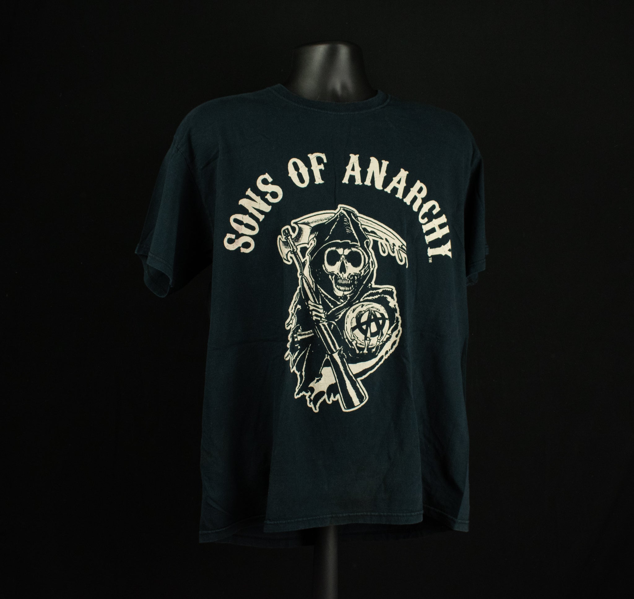 Sons of Anarchy Men T-Shirt X-Large Authentic Black Shirt Adult Used