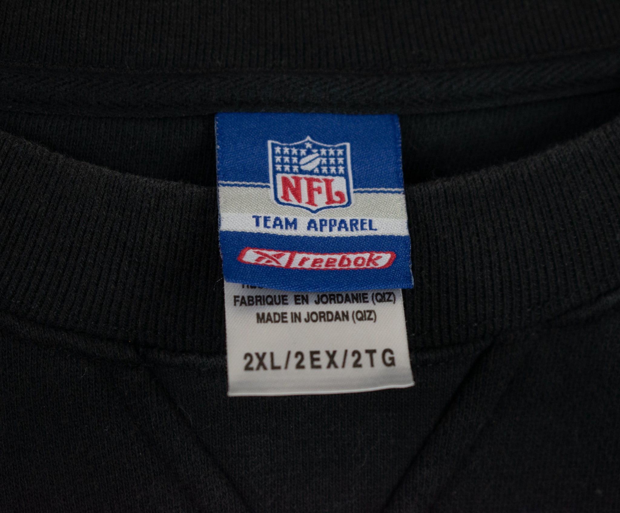 Baltimore Ravens Pullover Vintage Reebok Sweatshirt Black NFL 2XL Adult Sweater Mens