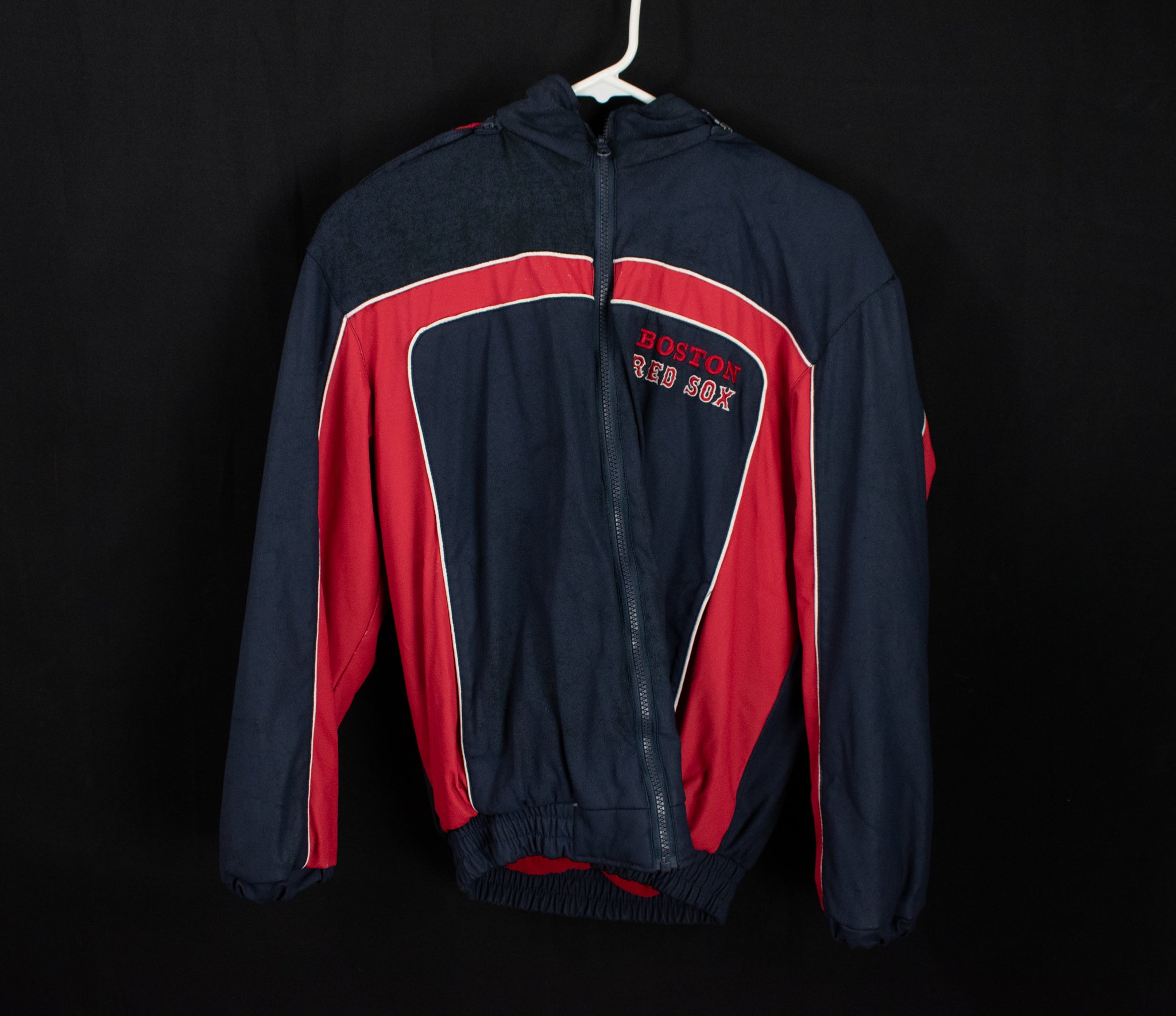 Boston Red Sox MLB Baseball Winter Jacket Large 16-18 Kids Coat Red Blue Youth