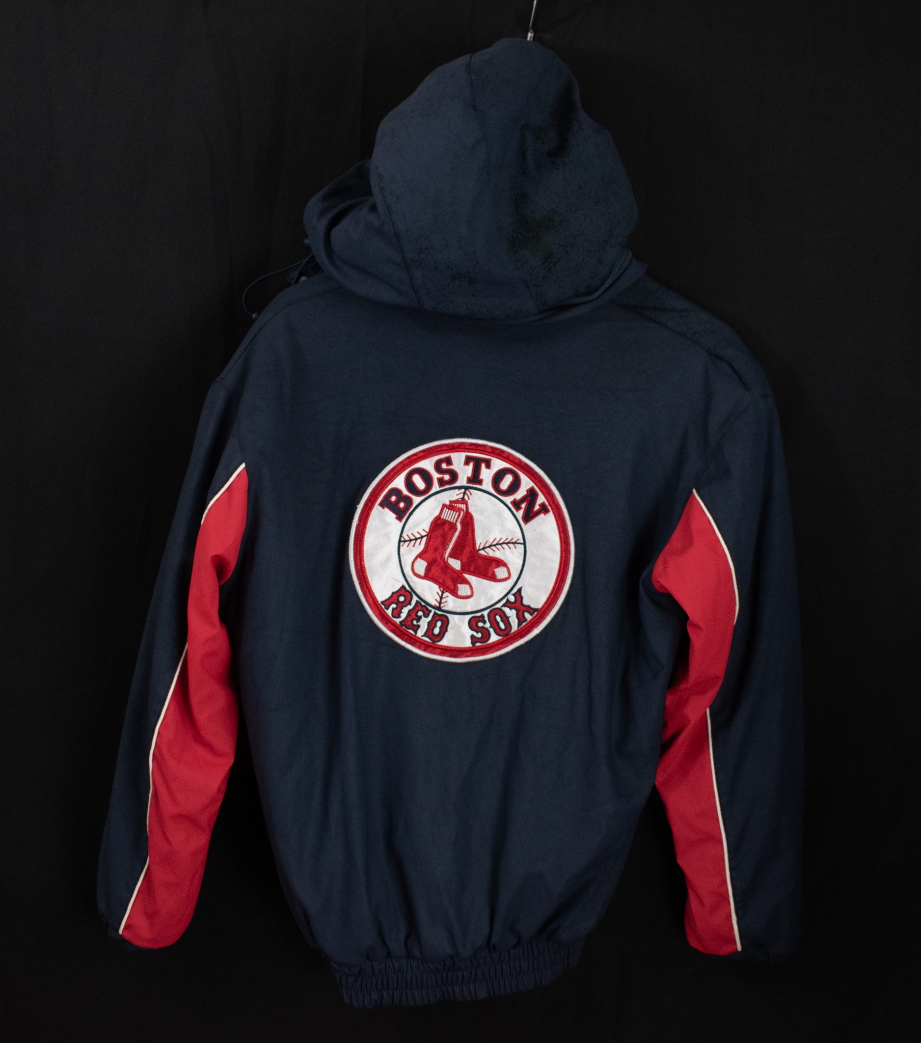 Boston Red Sox MLB Baseball Winter Jacket Large 16-18 Kids Coat Red Blue Youth
