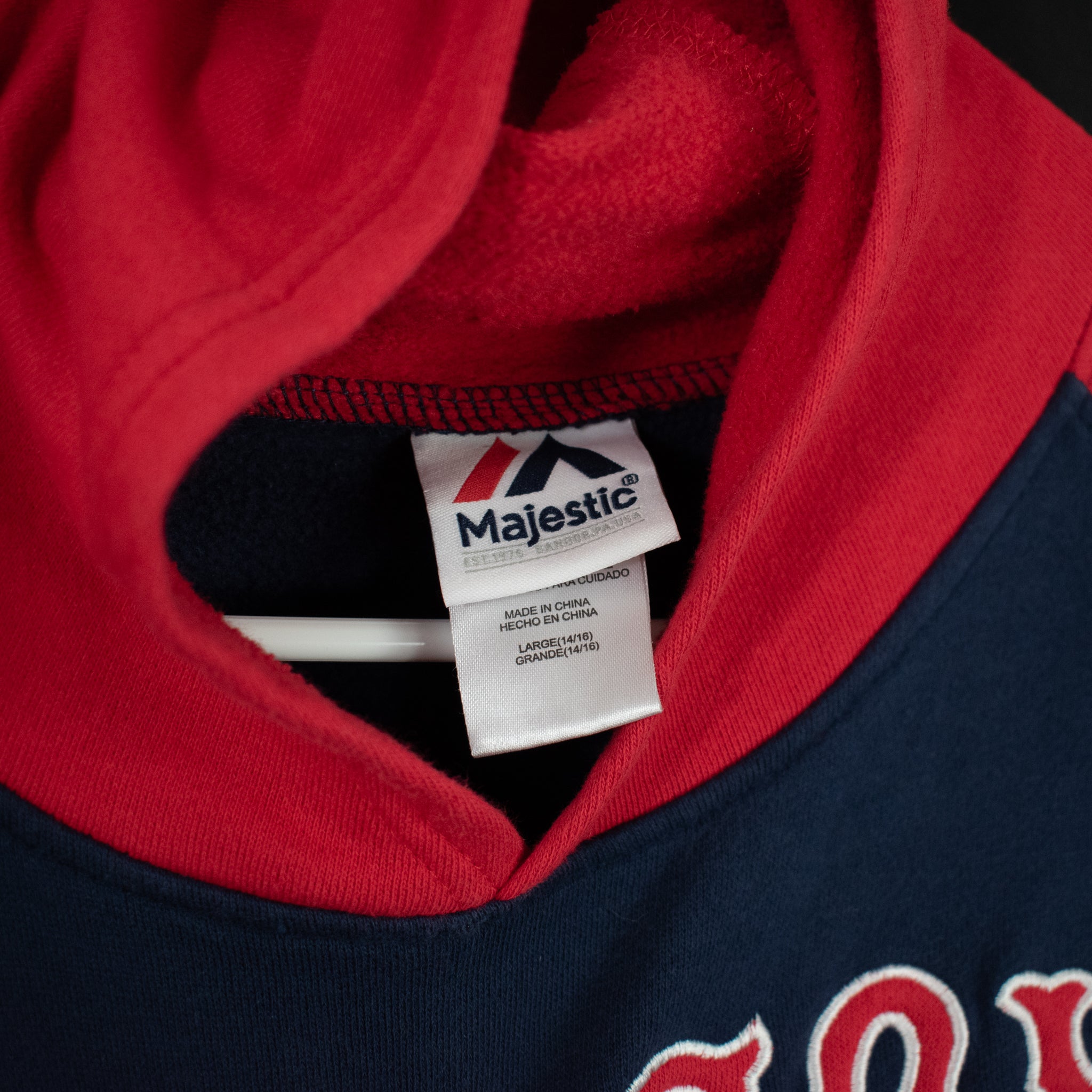Boston Red Sox Kids Large 14-16 Sweatshirt MLB Baseball Hoodie Authentic Majestic