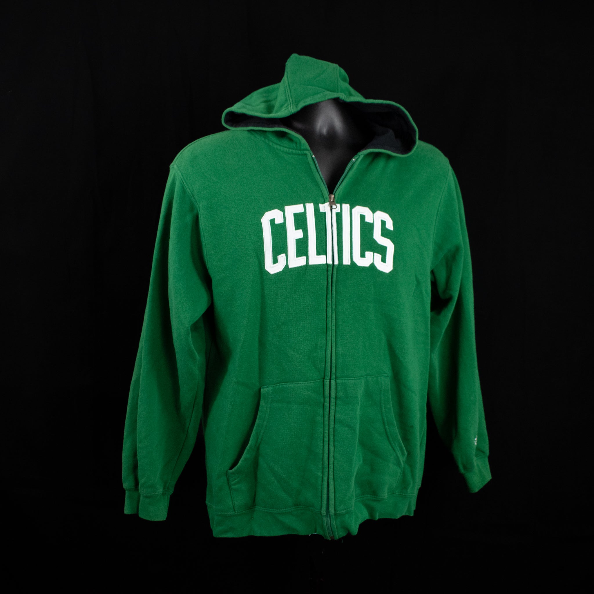 Boston Celtics Adidas NBA Sweatshirt Large 14-16 Kids Green Authentic Hoodie Female Xs