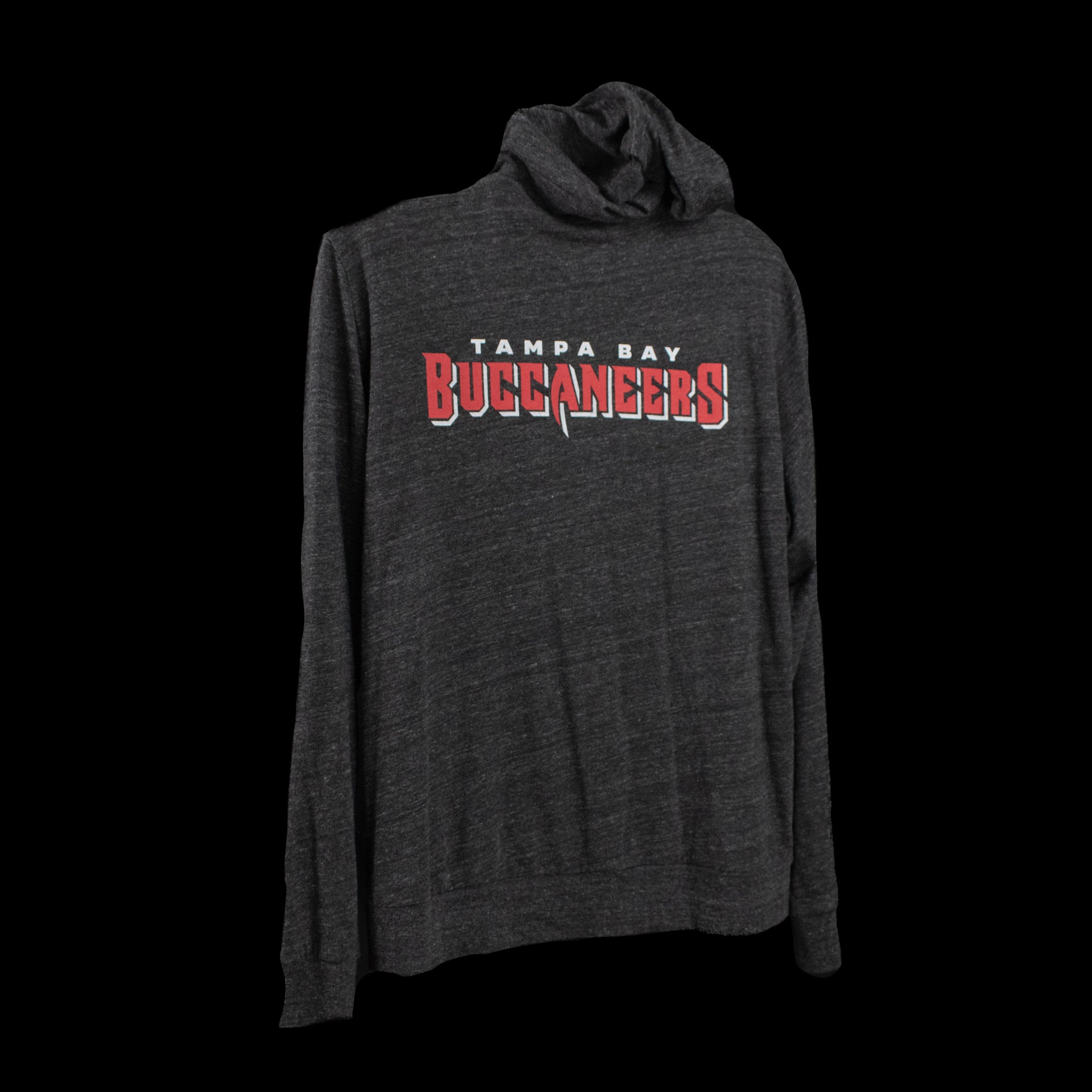 Tampa Bay Buccaneers NFL Football Large Grey Hoodie Authentic Zip Up Adult Sweatshirt