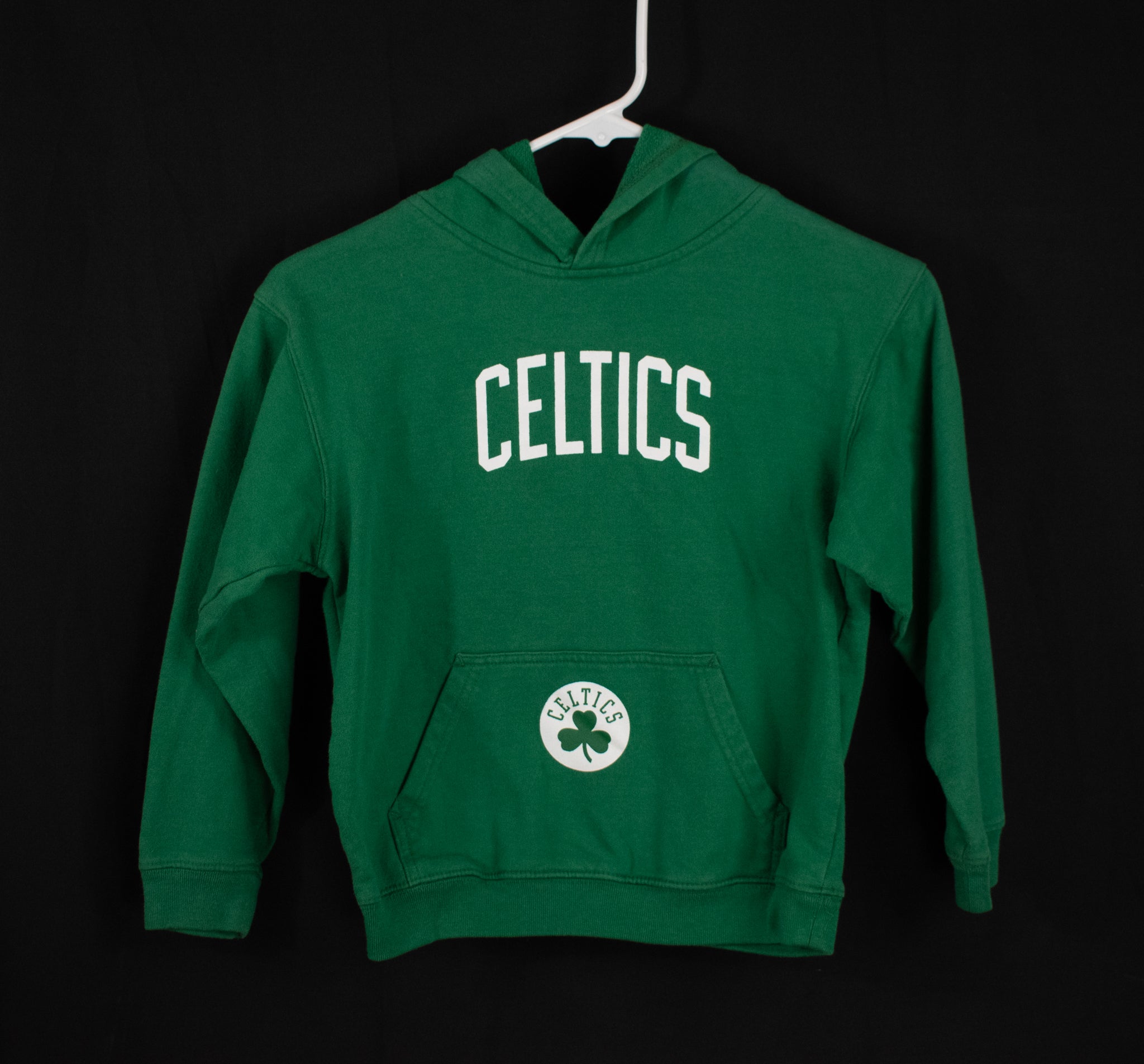 Boston Celtics NBA Basketball Hoodie Adidas Large Size 7 Youth Green Pullover Sweatshirt