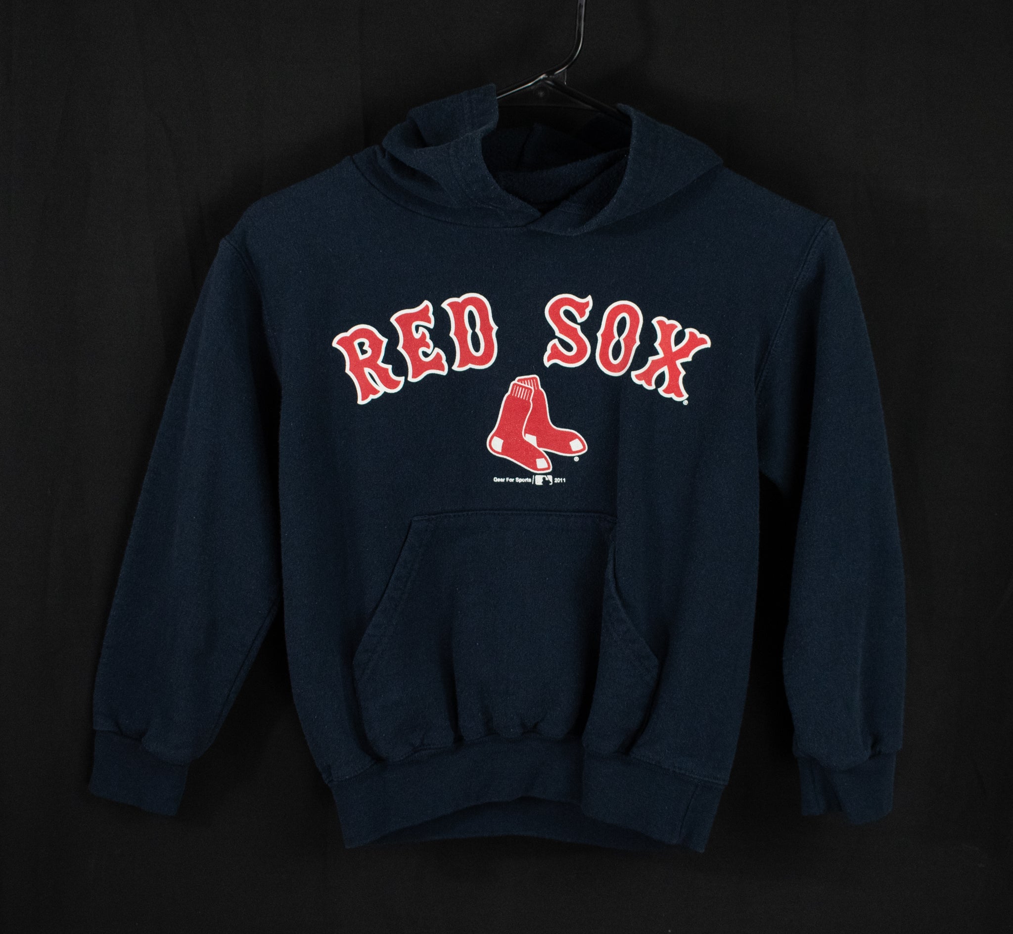 Boston Red Sox Hoodie Kids Small Used Gear For Sports Blue Sweatshirt