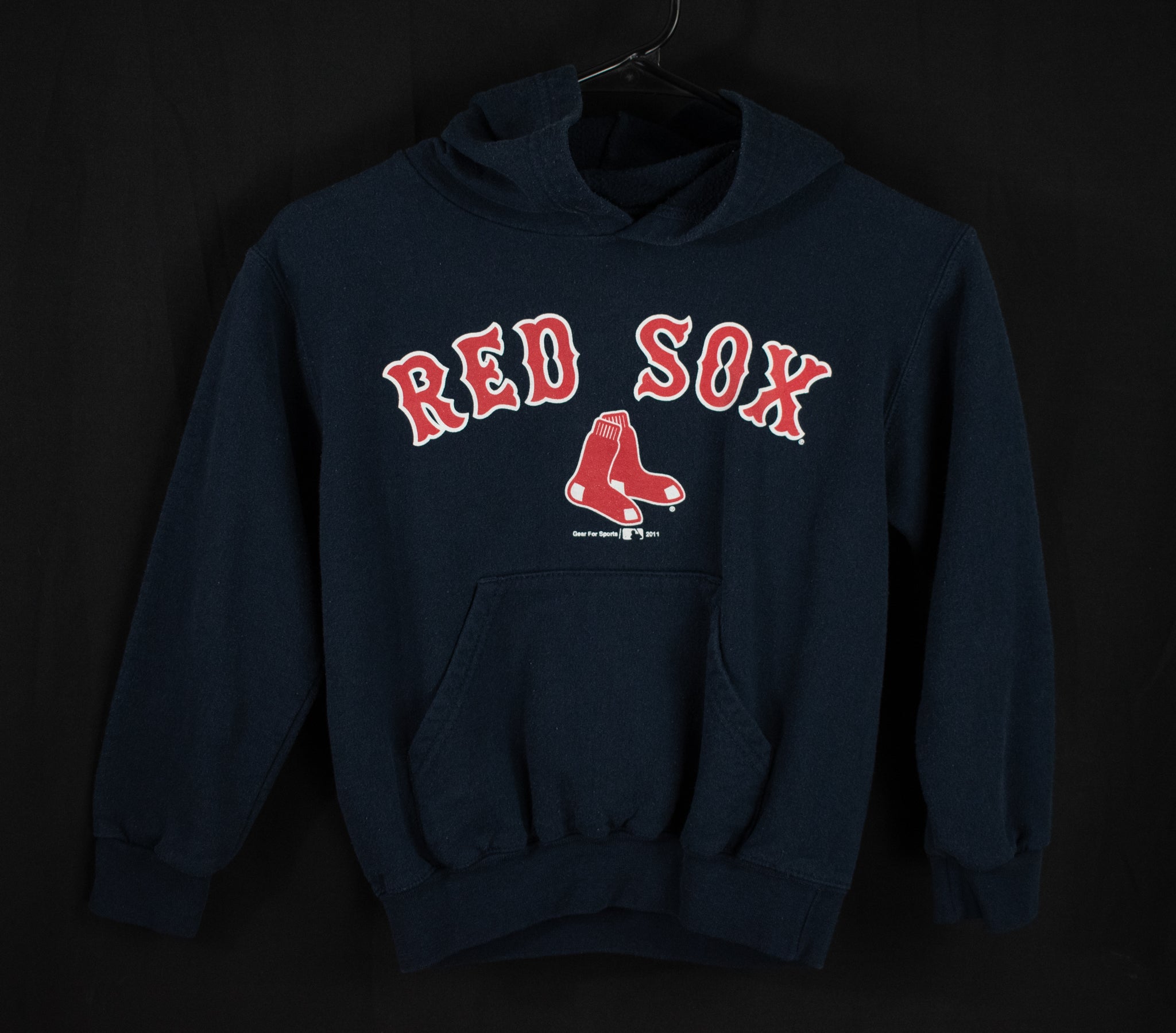 Boston Red Sox Hoodie Kids Small Used Gear For Sports Blue Sweatshirt