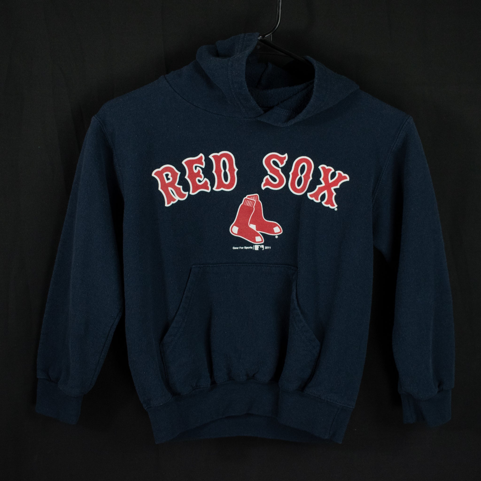 Boston Red Sox Hoodie Kids Small Used Gear For Sports Blue Sweatshirt