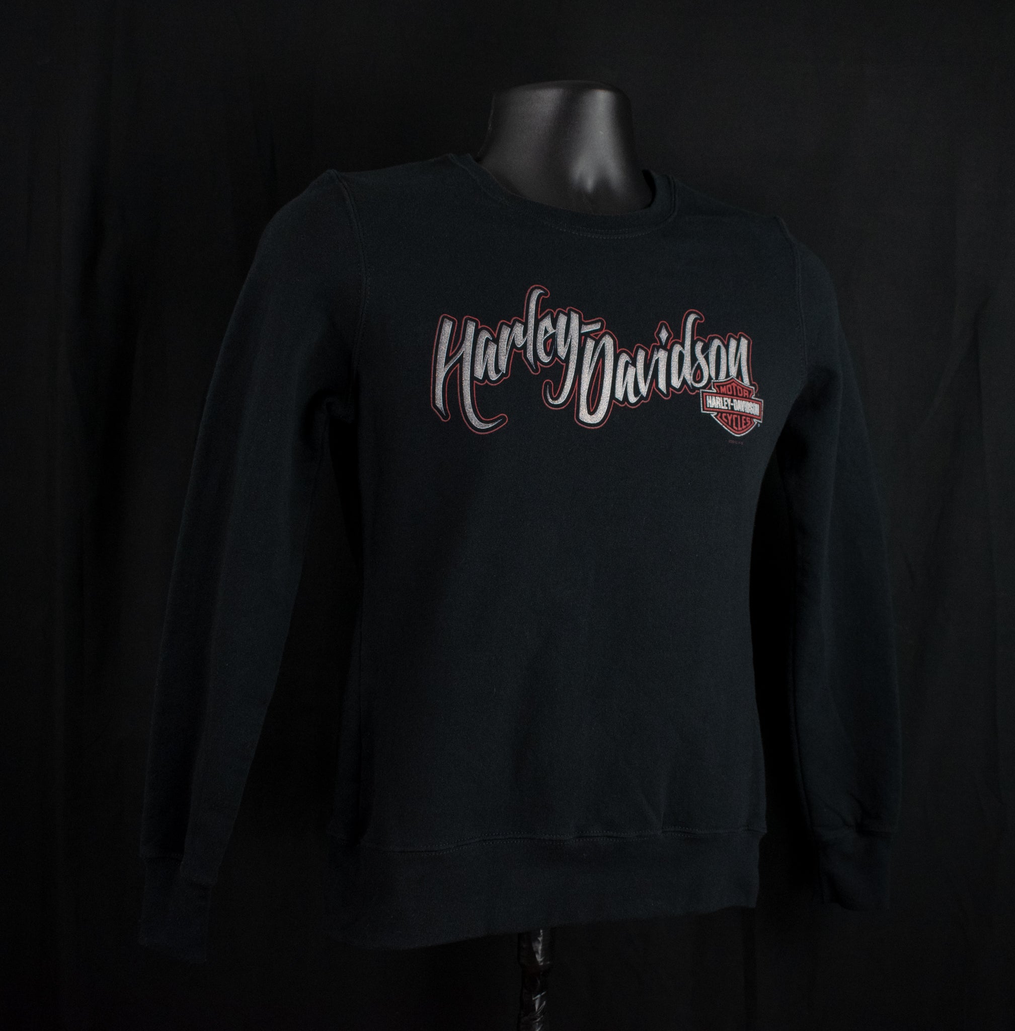Harley Davidson Sweatshirt Authentic Black Pullover Youth Small Sweater Texas El Paso