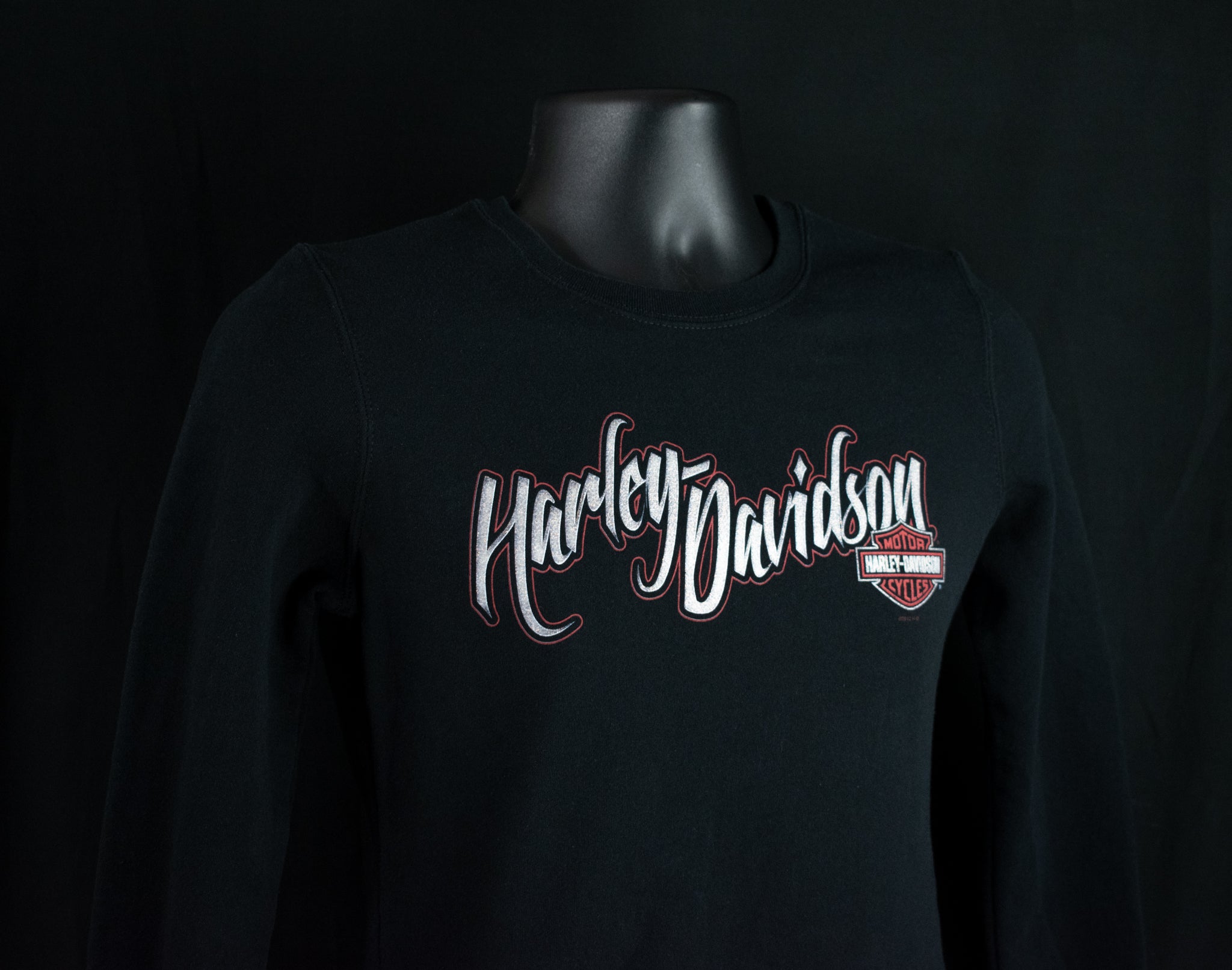 Harley Davidson Sweatshirt Authentic Black Pullover Youth Small Sweater Texas El Paso