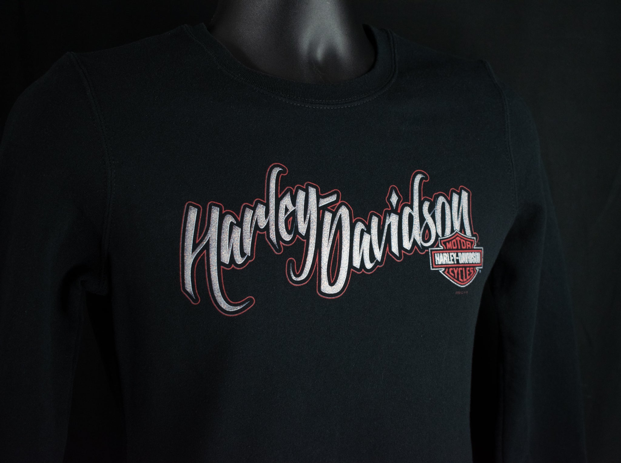 Harley Davidson Sweatshirt Authentic Black Pullover Youth Small Sweater Texas El Paso