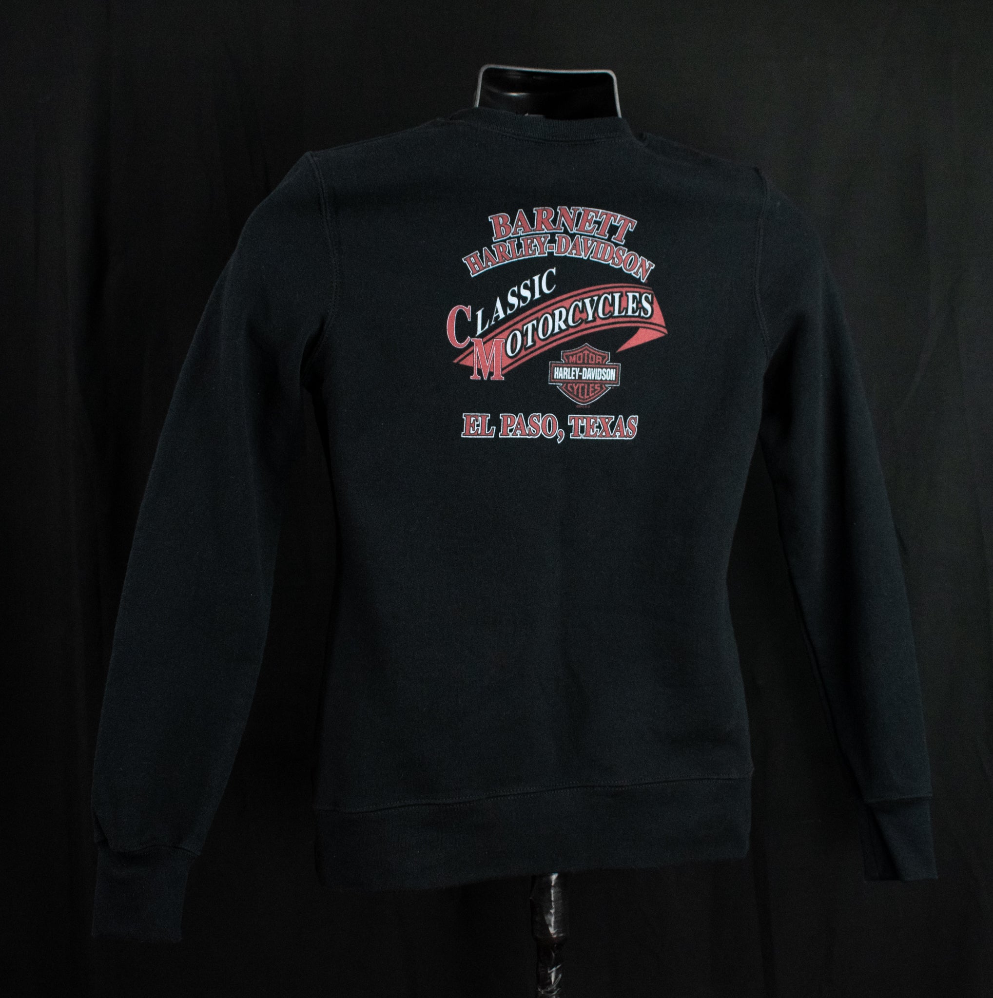 Harley Davidson Sweatshirt Authentic Black Pullover Youth Small Sweater Texas El Paso