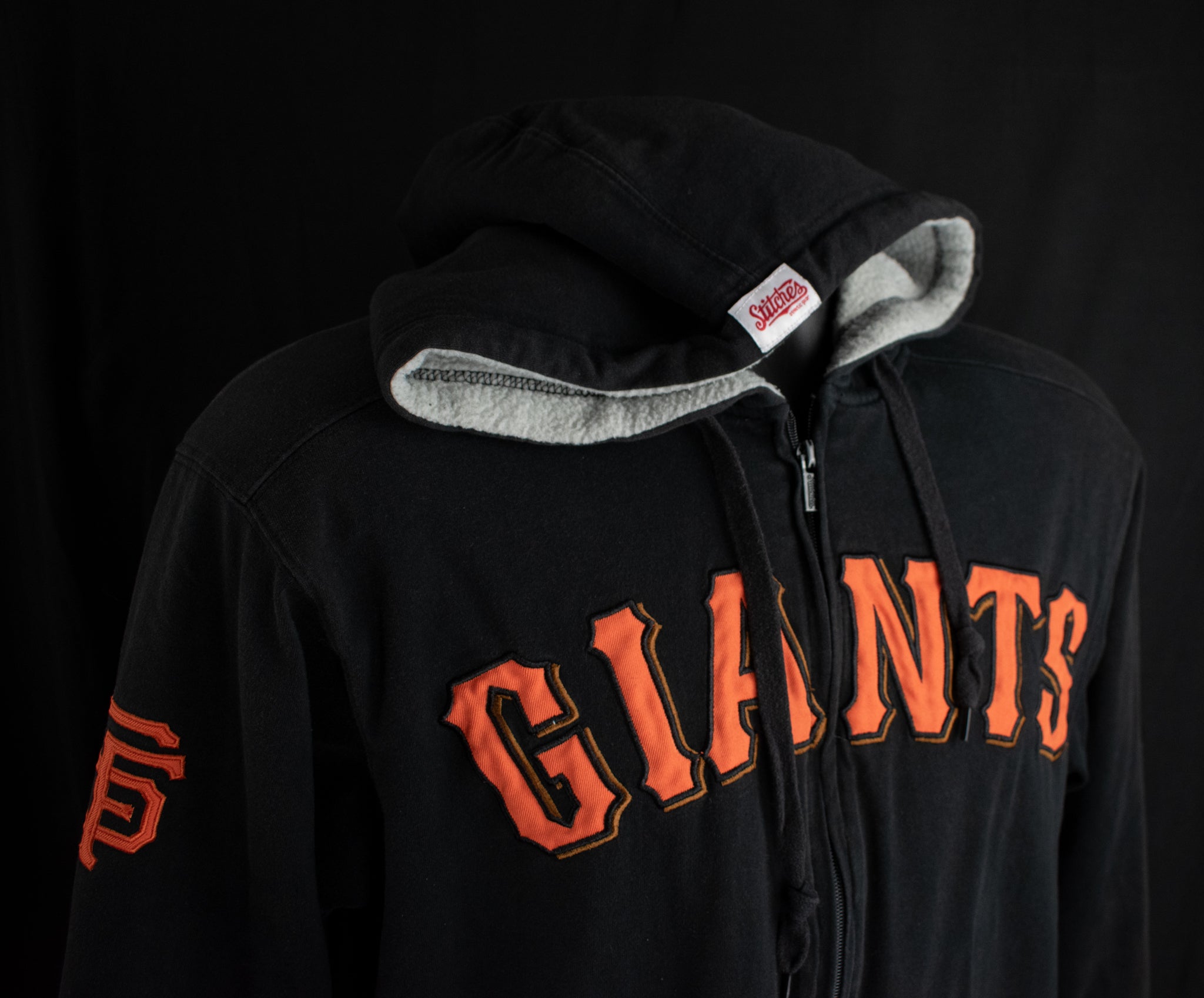 San Francisco Giants MLB Baseball Hoodie Zip Up Vintage Stitches Sweatshirt Small