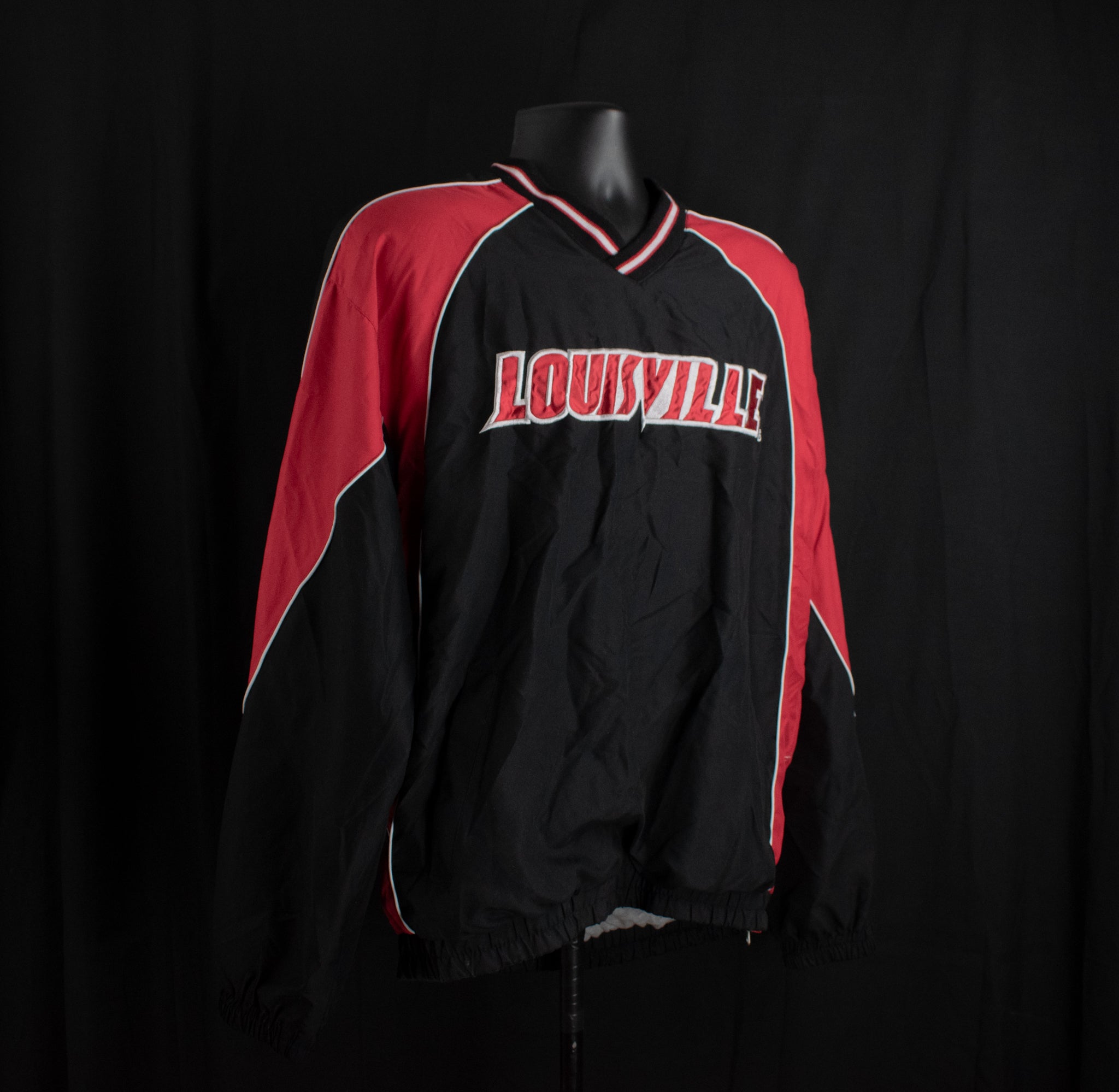 Louisville Cardinals Men's Pullover Windbreaker 58 sports Size X-Large Red Sweatshirt