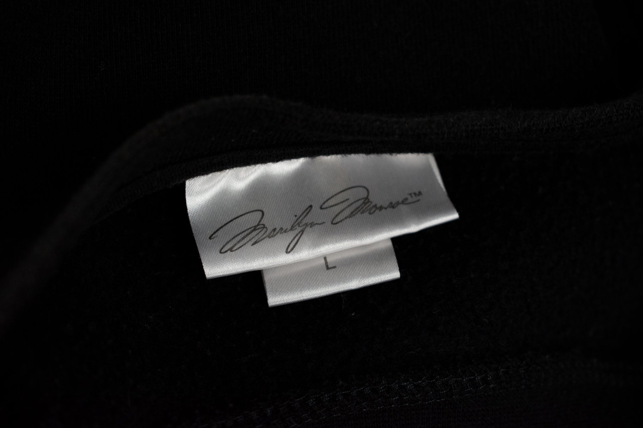 Marilyn Monroe Black Pullover Sweatshirt Black and White Large Women Sweater