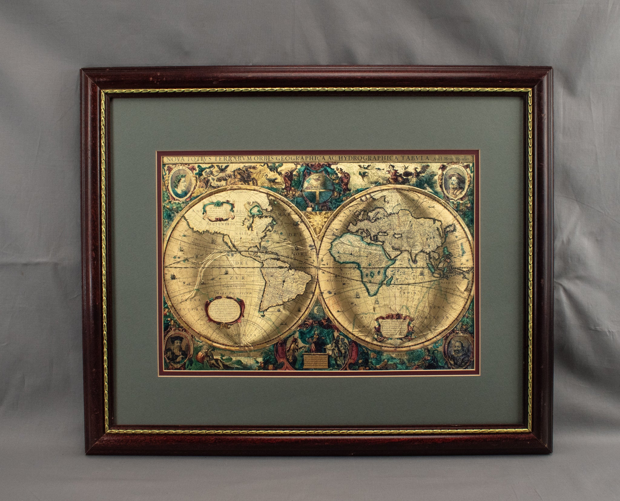 World Map Nova Totivs Terrarvm Orbis Geographica Tabvla Hydrographica See Desc
