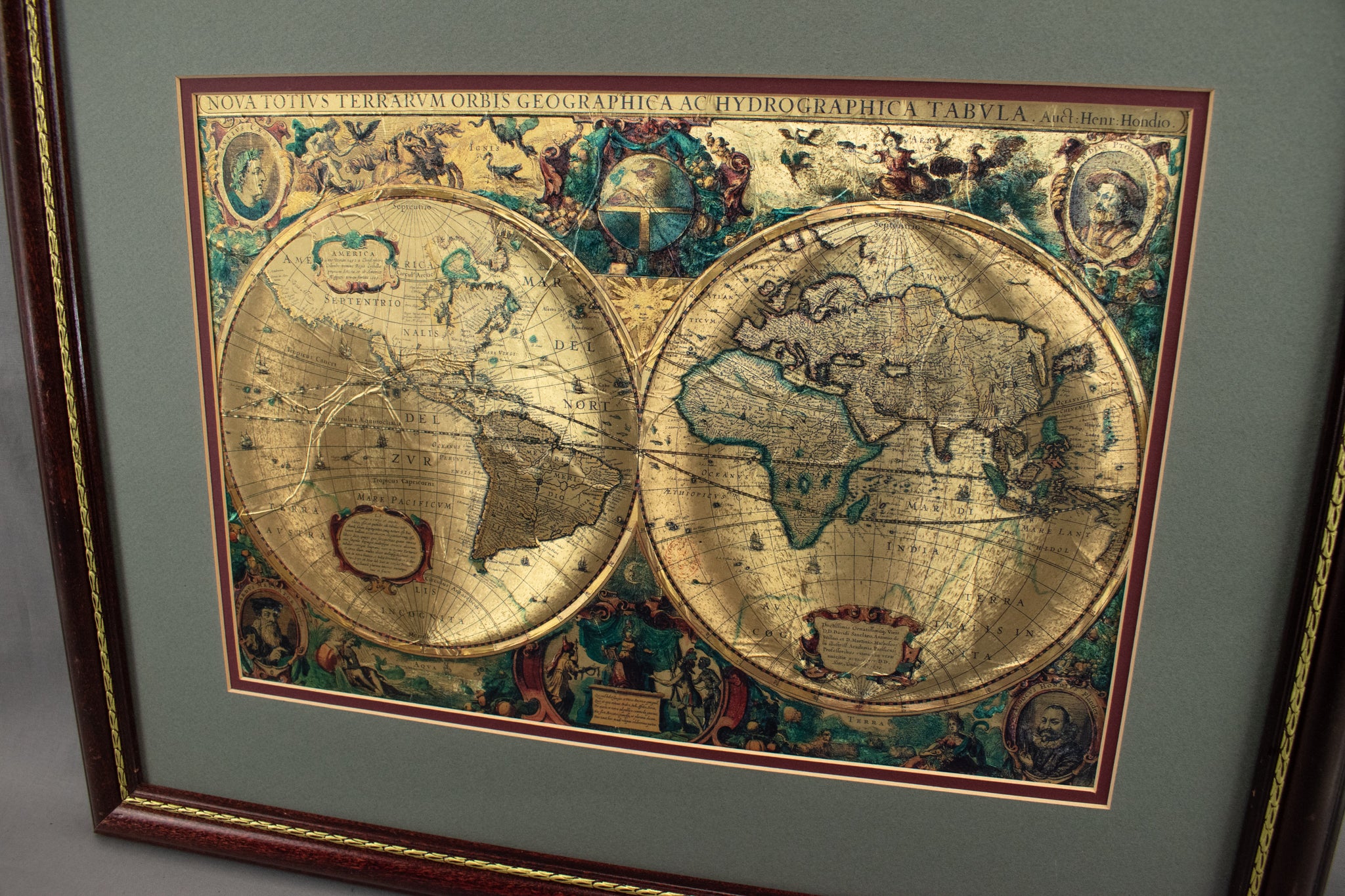 World Map Nova Totivs Terrarvm Orbis Geographica Tabvla Hydrographica See Desc