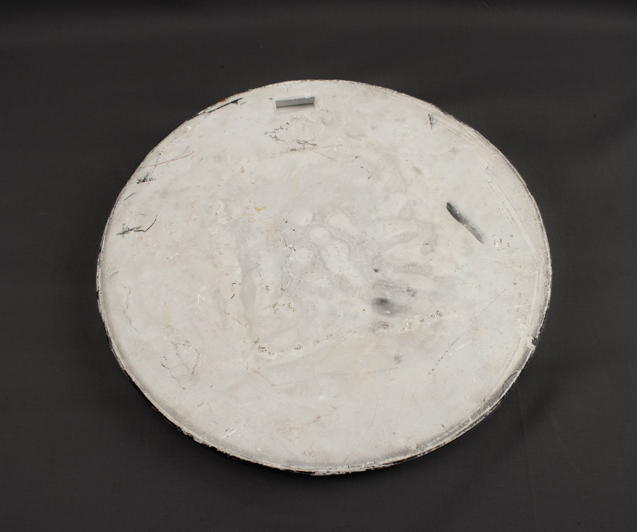 Stone Mirror Circle Black and White 10x10