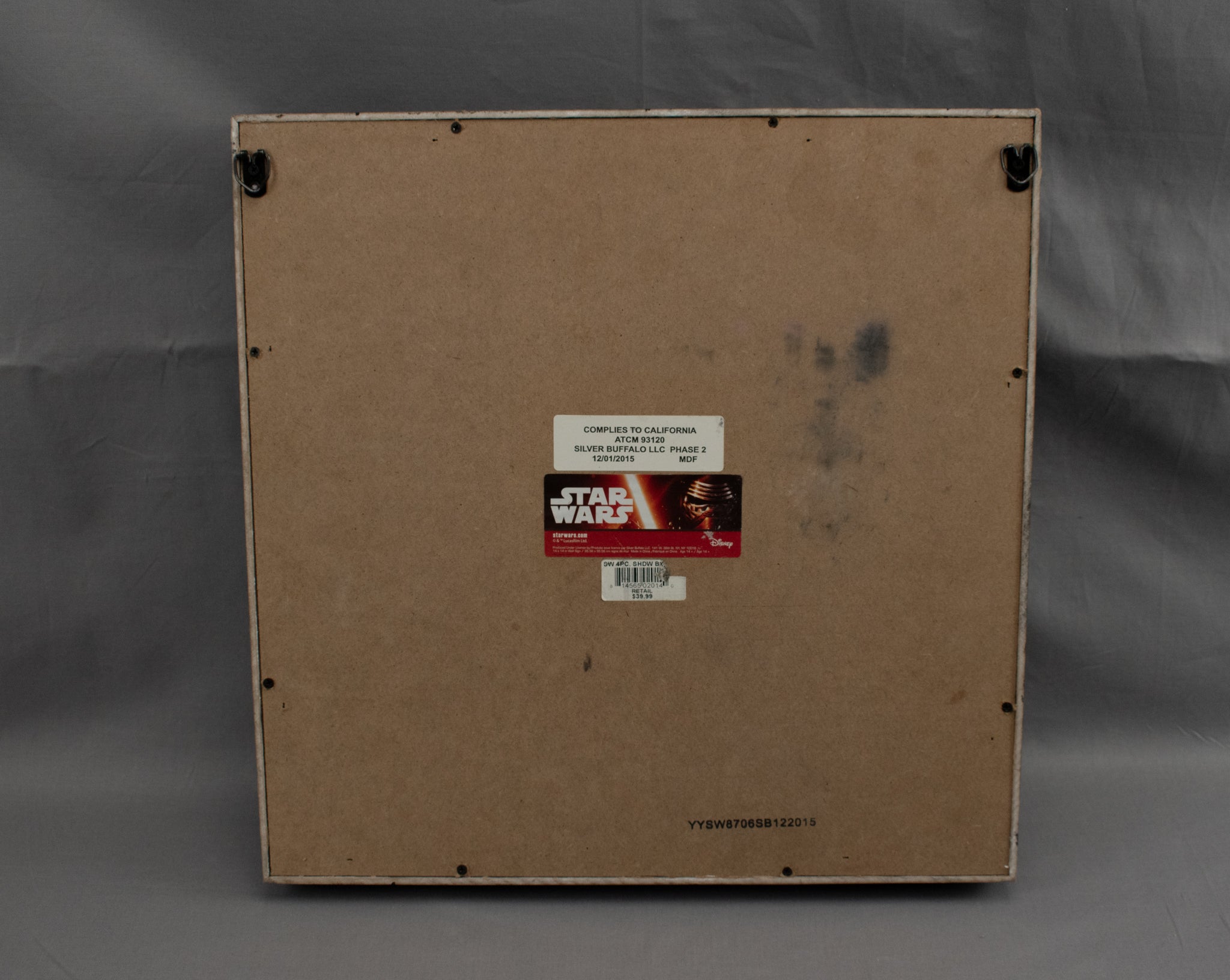 Star Wars Shadow Box 3D Art Comic Book Used Black and White 14x14