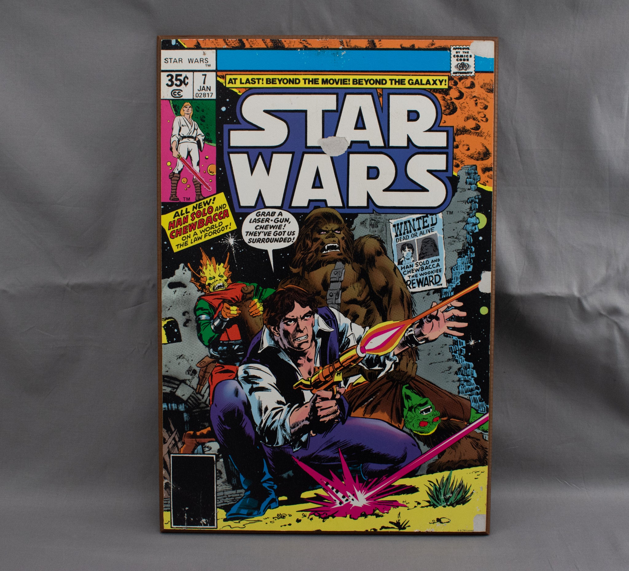 Star Wars Comic Book Art Issue 7 Wood Plaque Home Decor 13x19