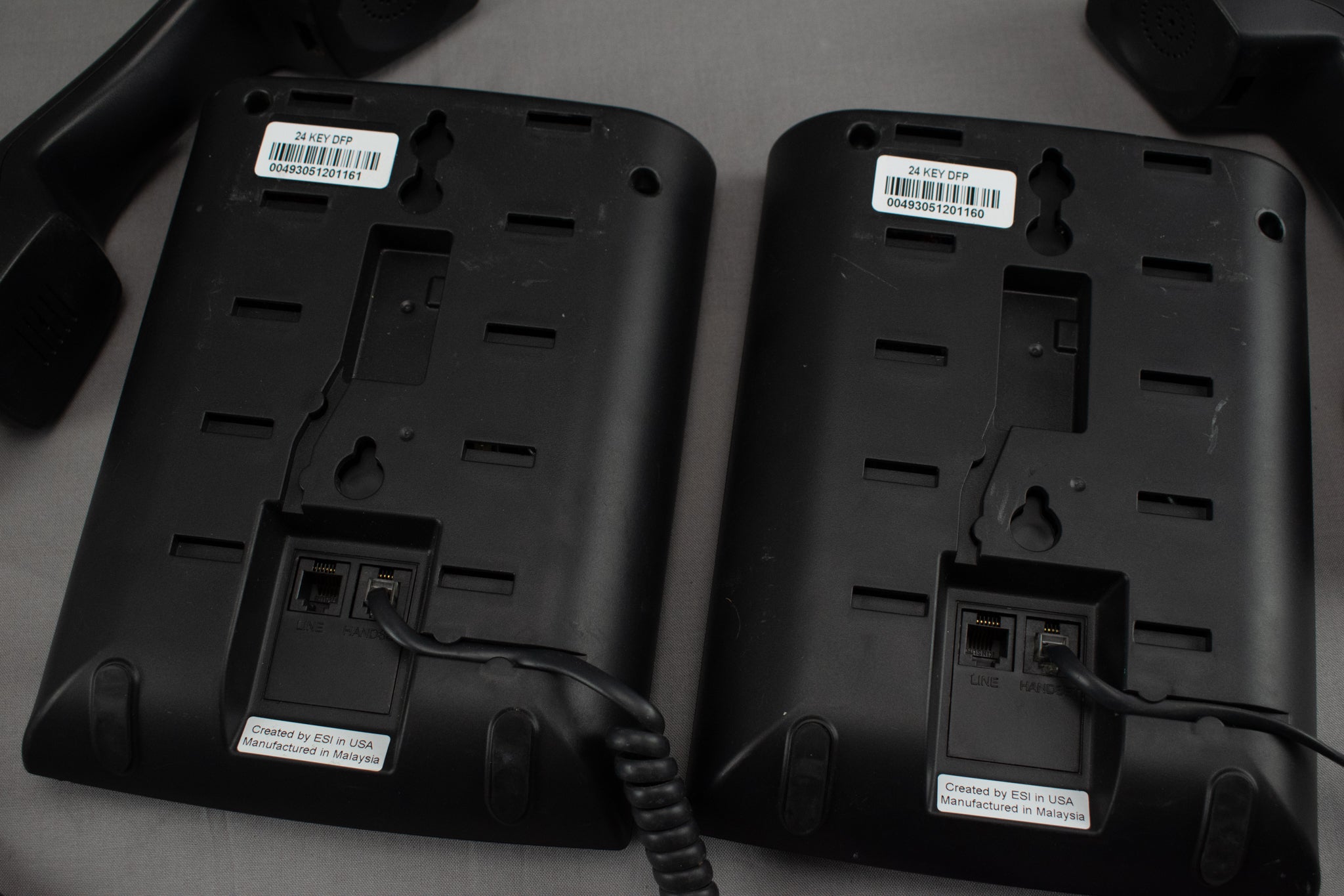 ESI Landline Phone Commercial Business 24 Key ESI BL Display 5000-0493 Black Set of 2