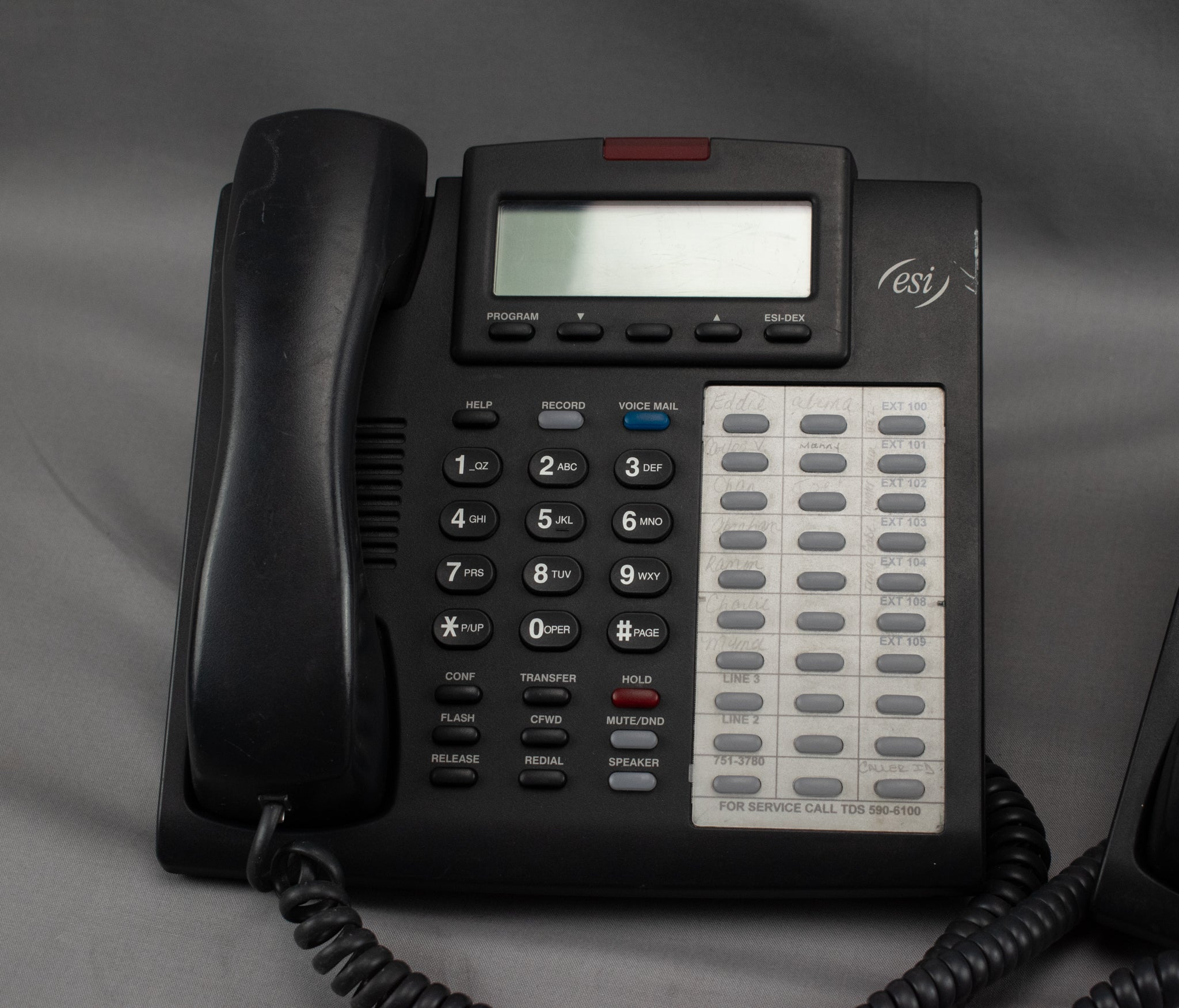 ESI Landline Phone Commercial Business 48 Key Programable Corded Phone Set of 2x
