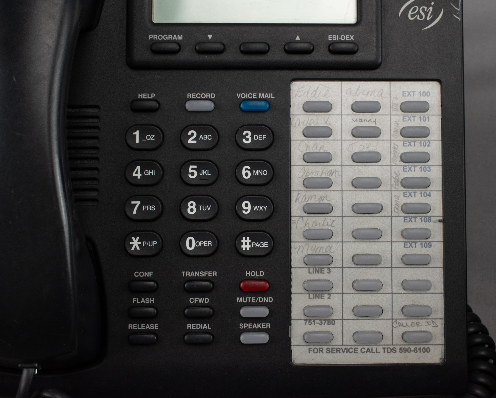 ESI Landline Phone Commercial Business 48 Key Programable Corded Phone Set of 2x