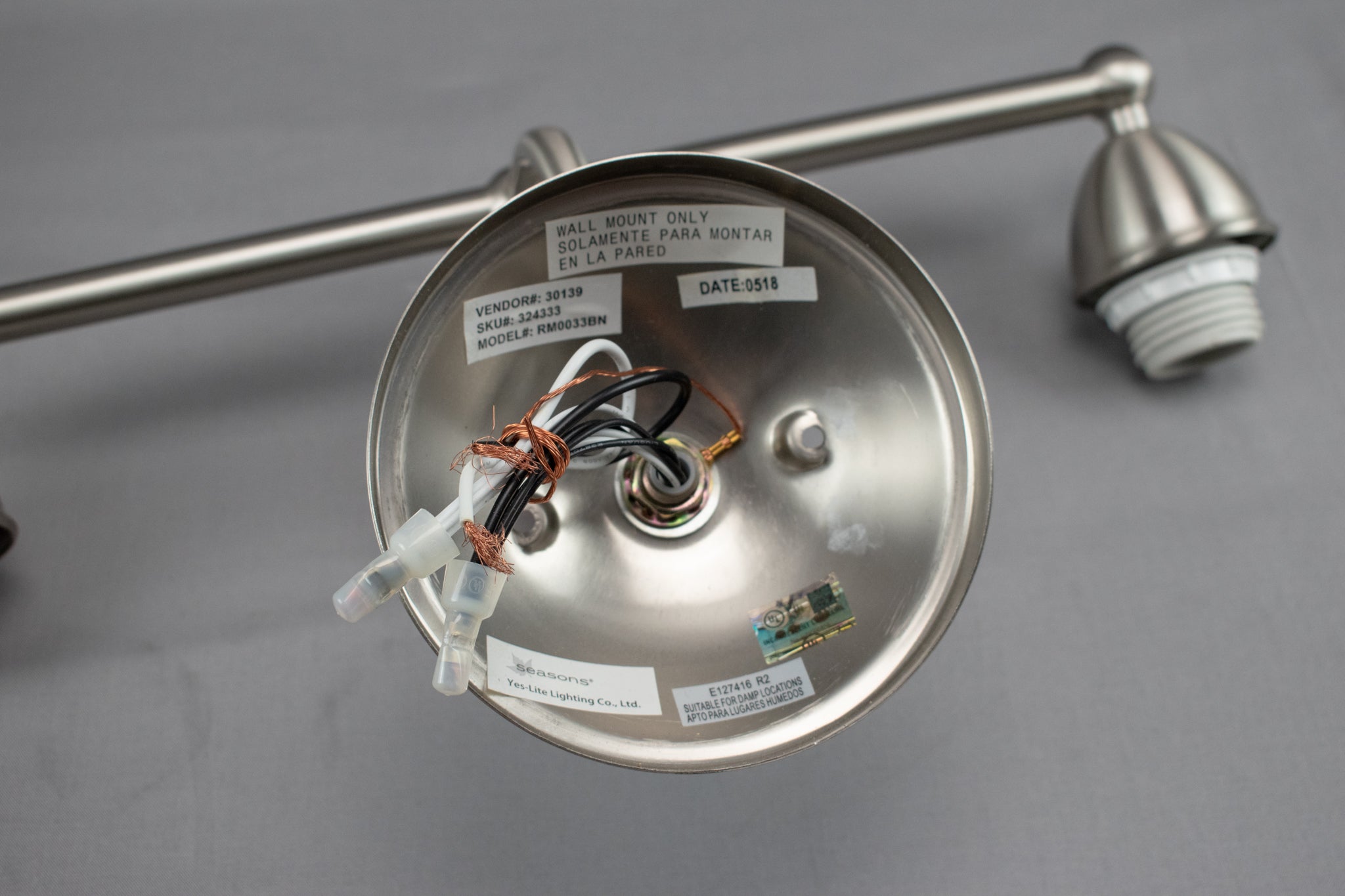 Bathroom Light Bar Vanity Nickel Seasons Anchor Point 8 In. 3-Light Incandescent