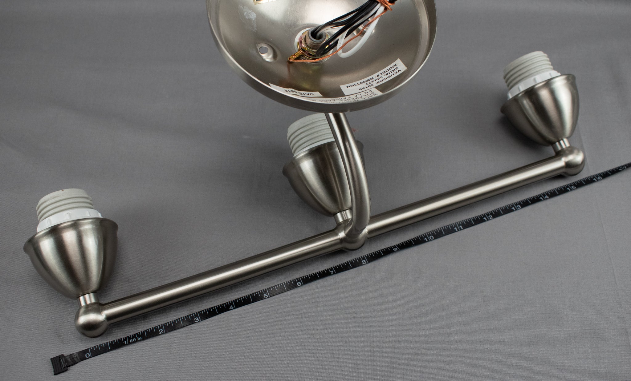 Bathroom Light Bar Vanity Nickel Seasons Anchor Point 8 In. 3-Light Incandescent